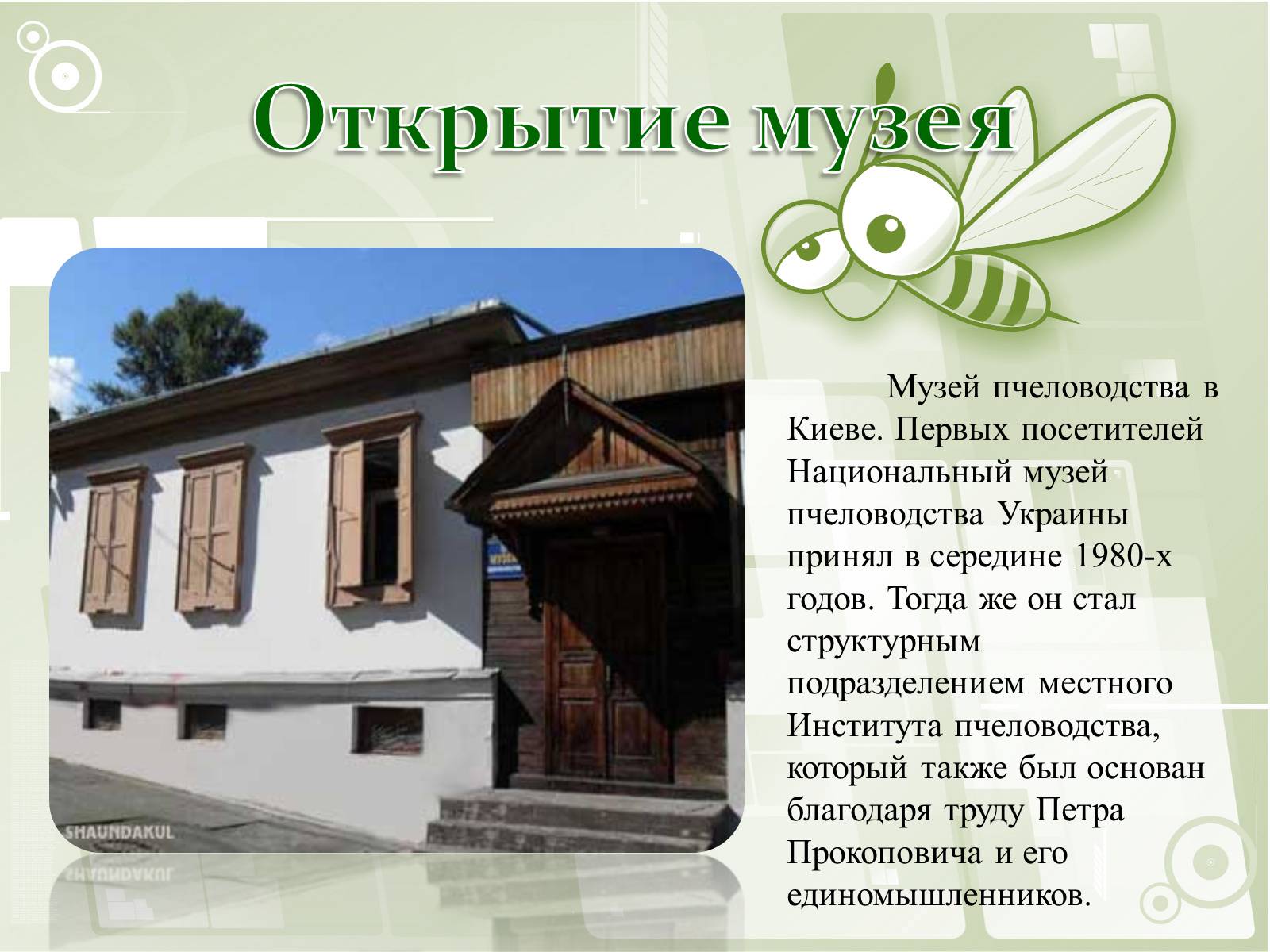 Презентація на тему «Национальный музей пчеловодства Украины» - Слайд #6 Презентація на тему «Национальный музей пчеловодства Украины» - Слайд #6