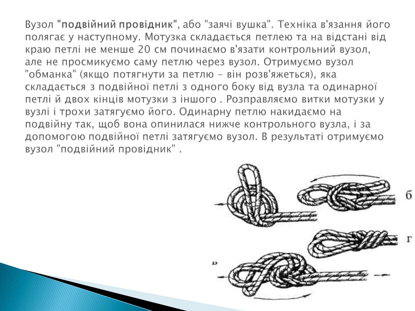 Презентація на тему «В’язання вузлів для спортивного туризму» - Слайд #10 Презентація на тему «В’язання вузлів для спортивного туризму» - Слайд #10