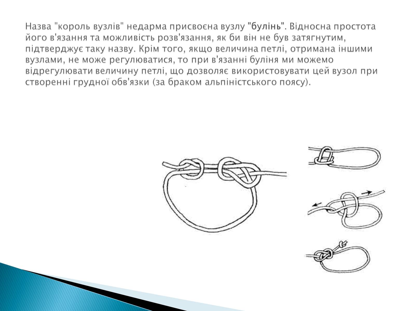 Презентація на тему «В’язання вузлів для спортивного туризму» - Слайд #14 Презентація на тему «В’язання вузлів для спортивного туризму» - Слайд #14