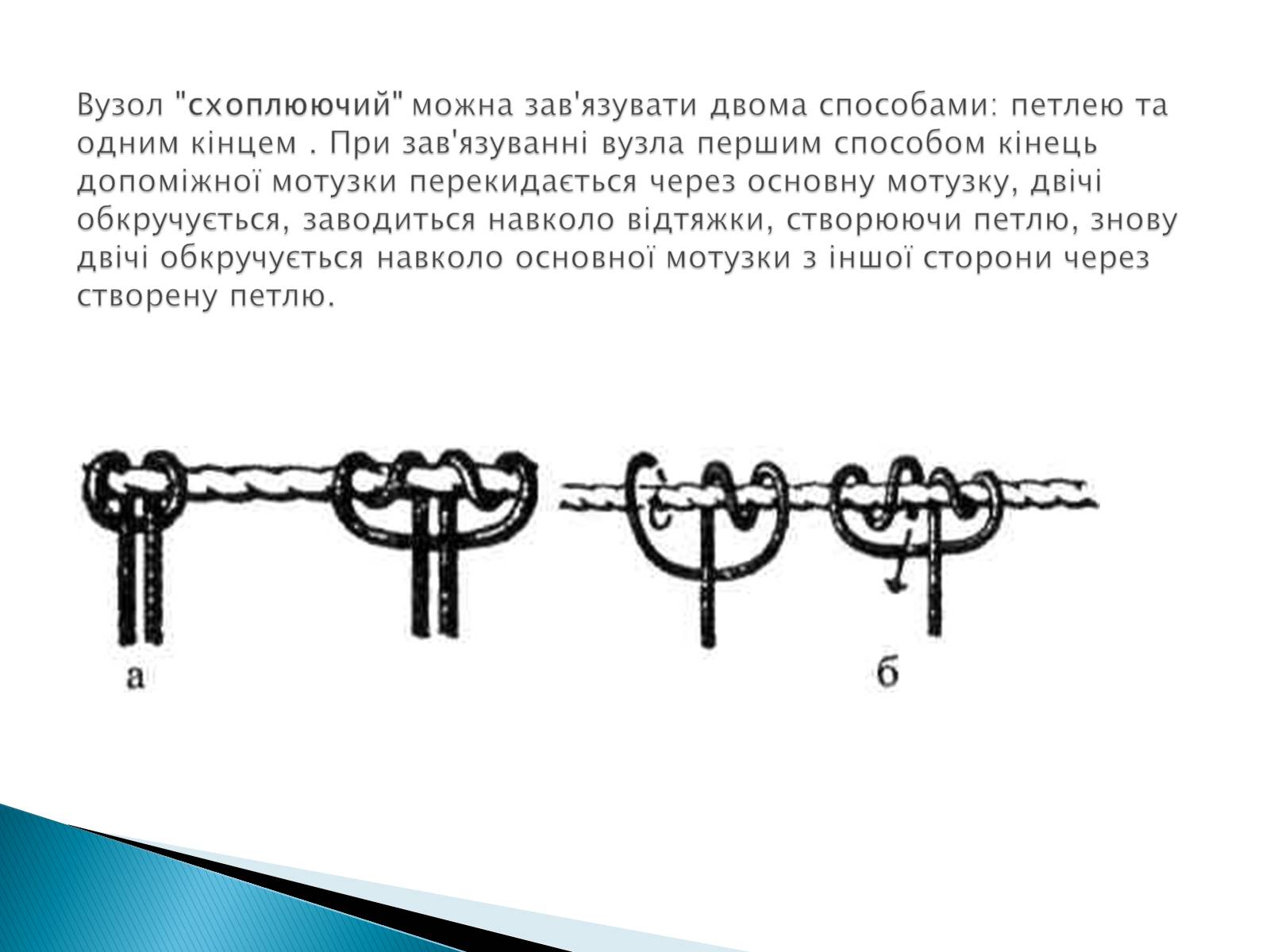 Презентація на тему «В’язання вузлів для спортивного туризму» - Слайд #15 Презентація на тему «В’язання вузлів для спортивного туризму» - Слайд #15