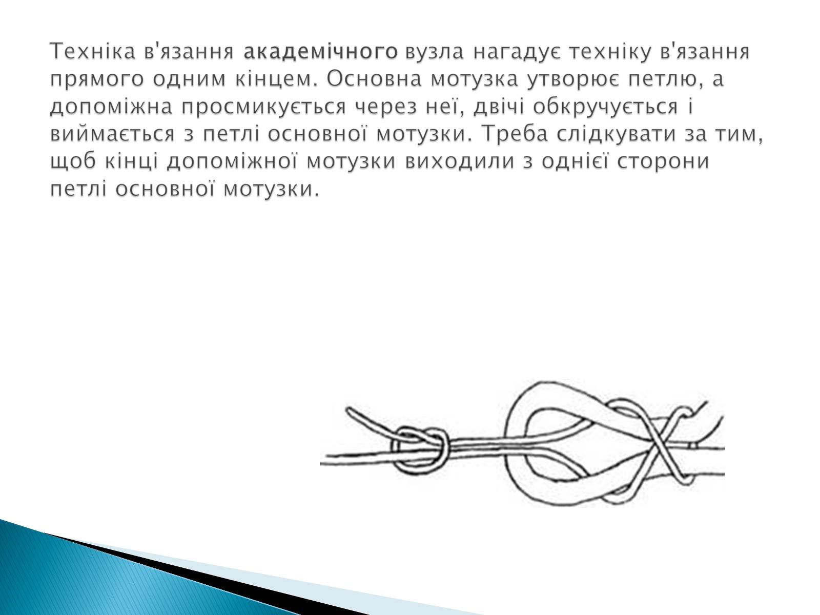 Презентація на тему «В’язання вузлів для спортивного туризму» - Слайд #8 Презентація на тему «В’язання вузлів для спортивного туризму» - Слайд #8