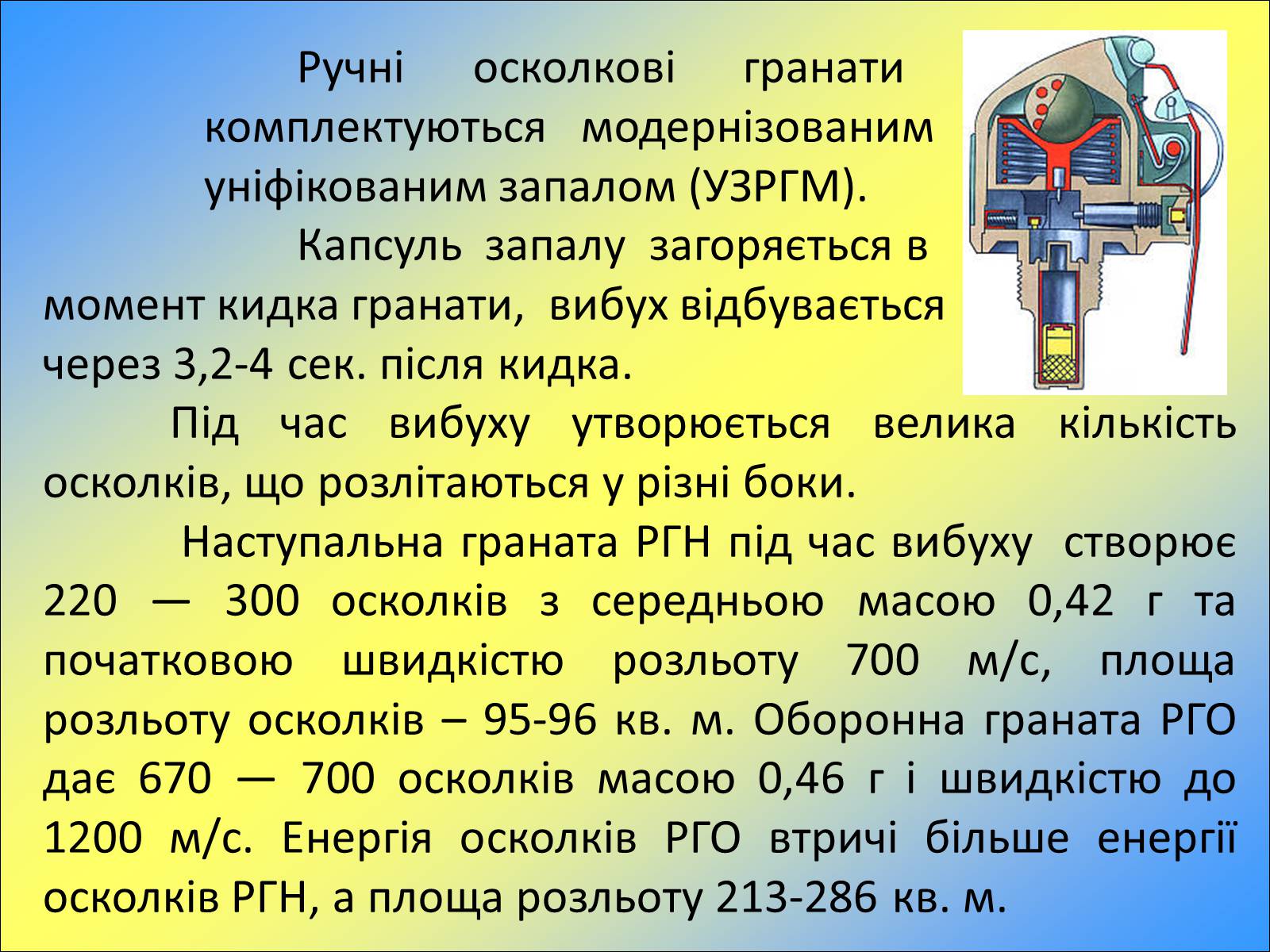 Презентація на тему «Ручні осколкові гранати та поводження з ними» - Слайд #14 Презентація на тему «Ручні осколкові гранати та поводження з ними» - Слайд #14