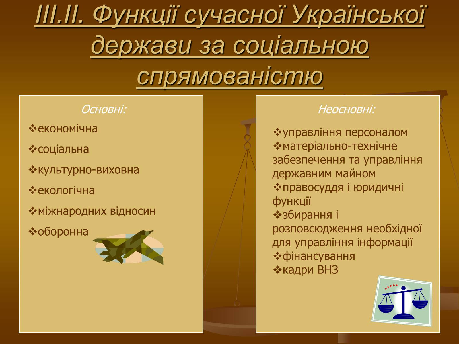 Презентація на тему «Функції сучасної Української держави за Конституцією України» - Слайд #9 Презентація на тему «Функції сучасної Української держави за Конституцією України» - Слайд #9