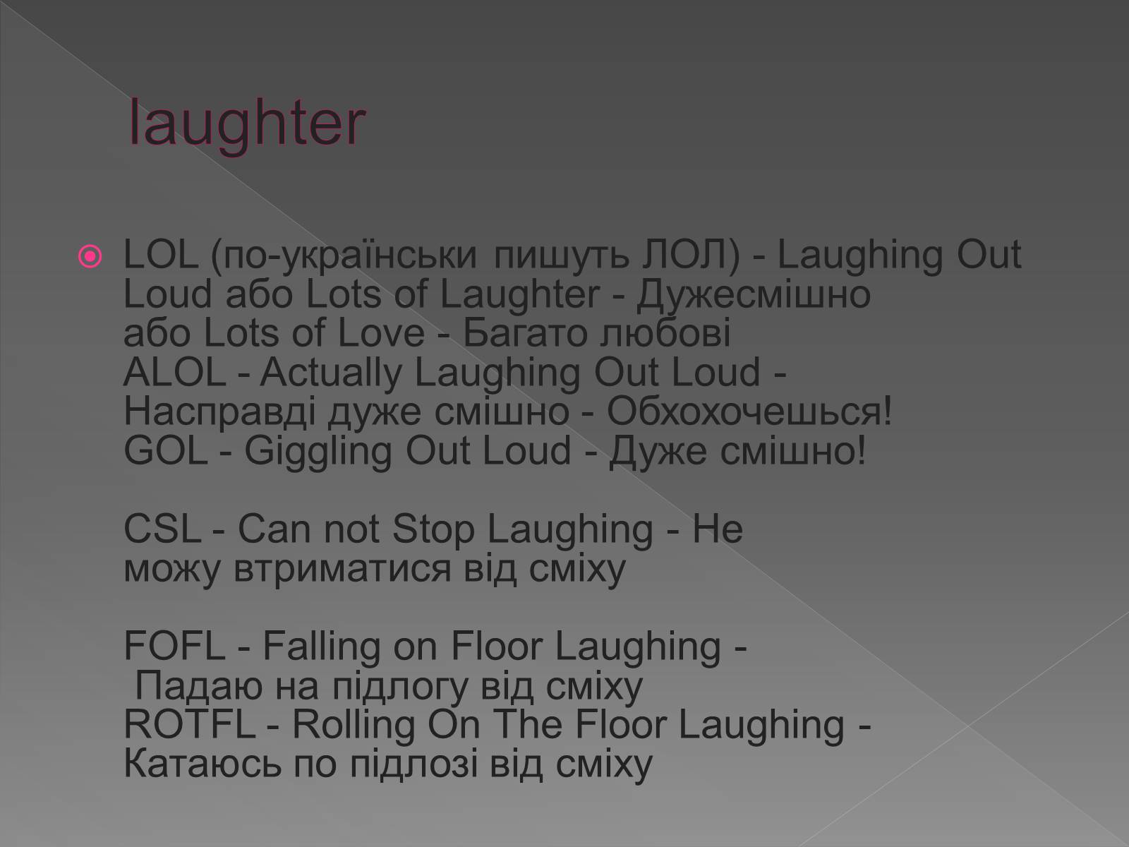 Презентація на тему «English abbreviation» - Слайд #7