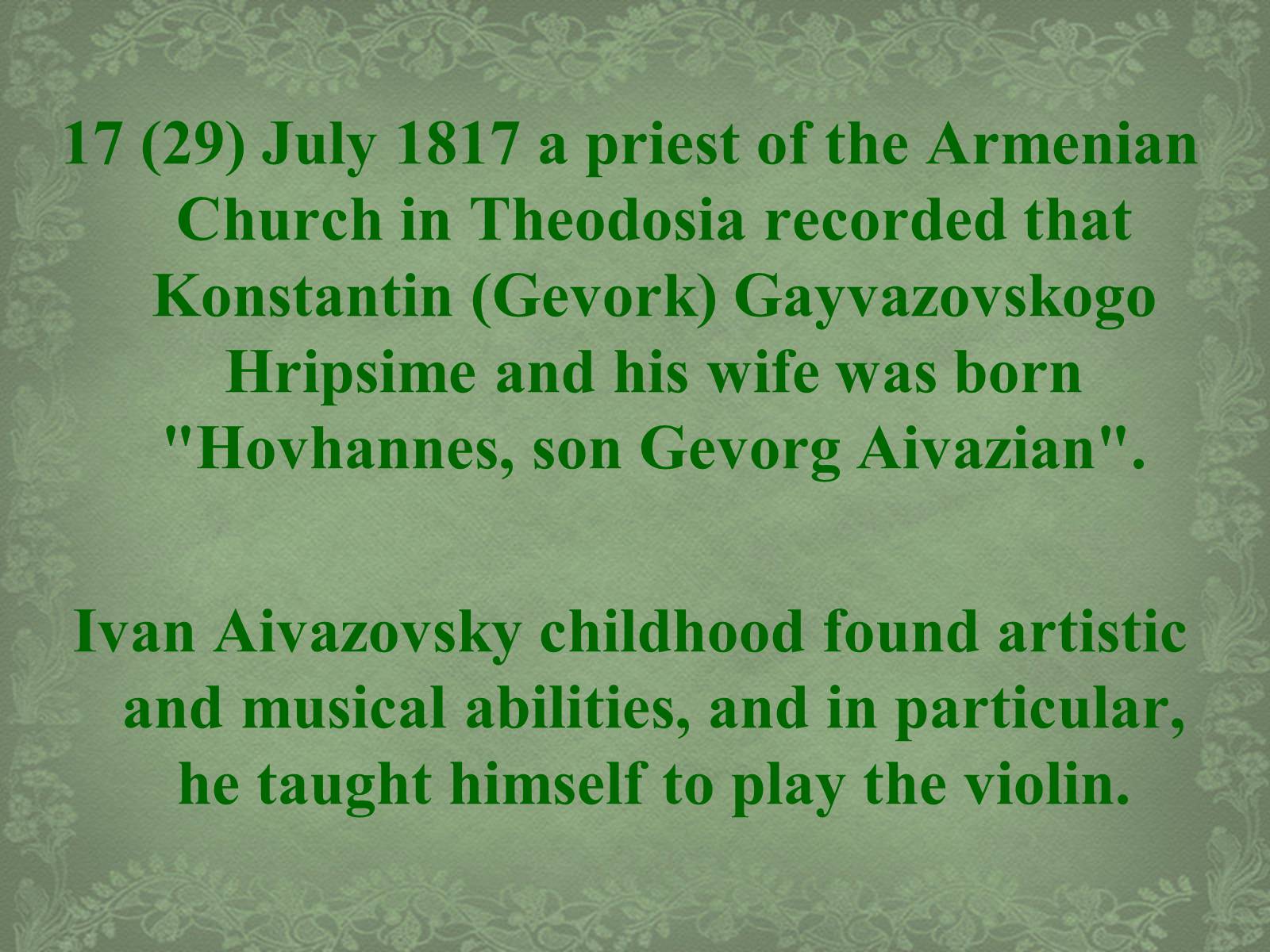 Презентація на тему «Ivan Konstantinovich Aivazovsky» (варіант 3) - Слайд #3