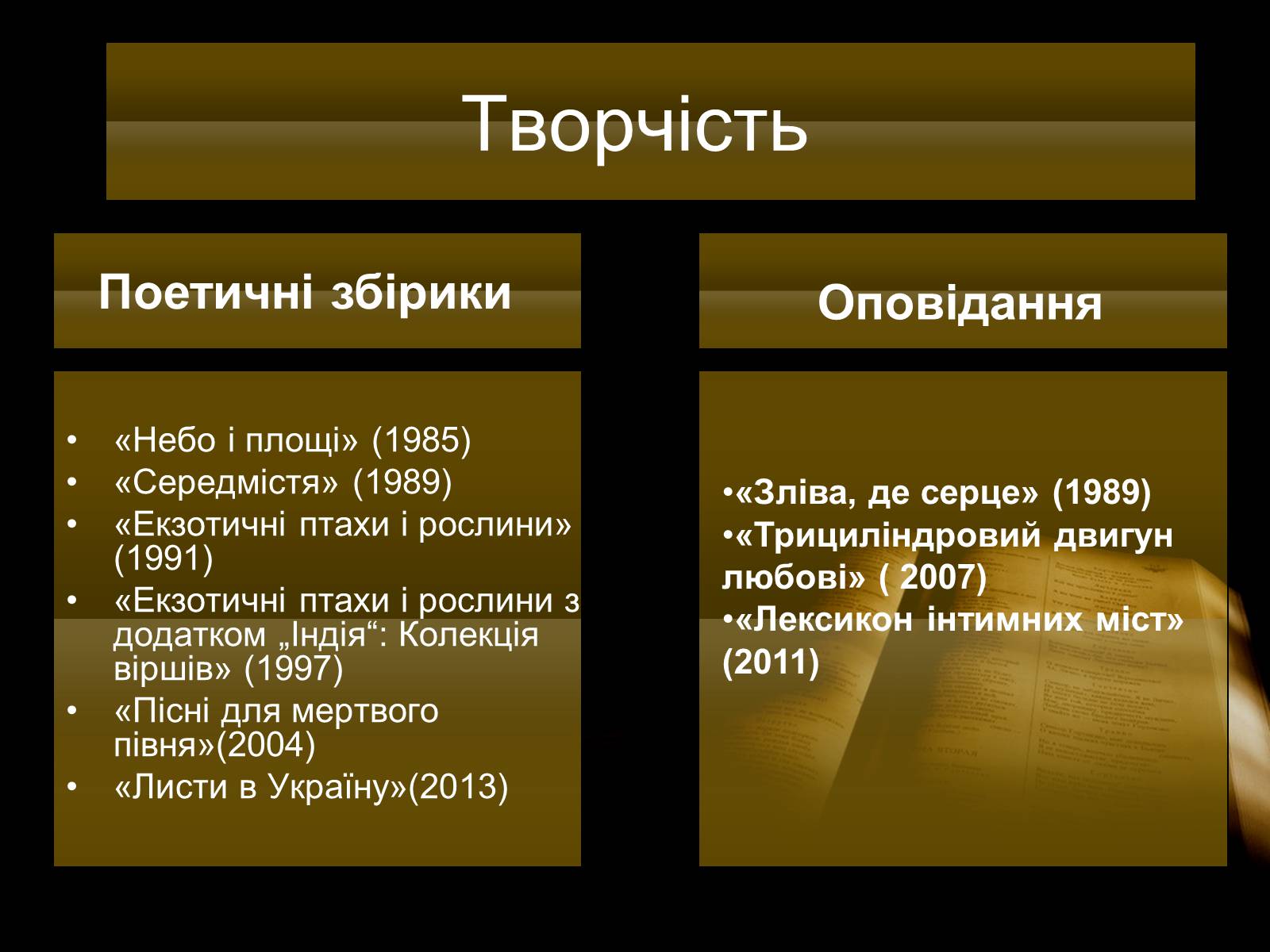 Презентація на тему «Андрухович Юрій» - Слайд #6 Презентація на тему «Андрухович Юрій» - Слайд #6