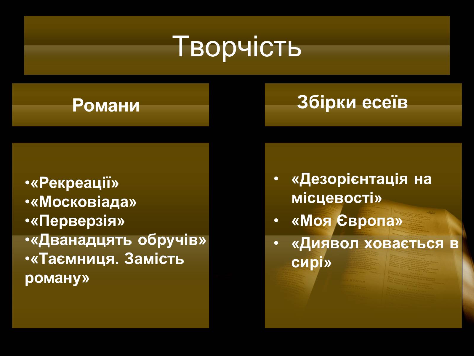 Презентація на тему «Андрухович Юрій» - Слайд #7 Презентація на тему «Андрухович Юрій» - Слайд #7