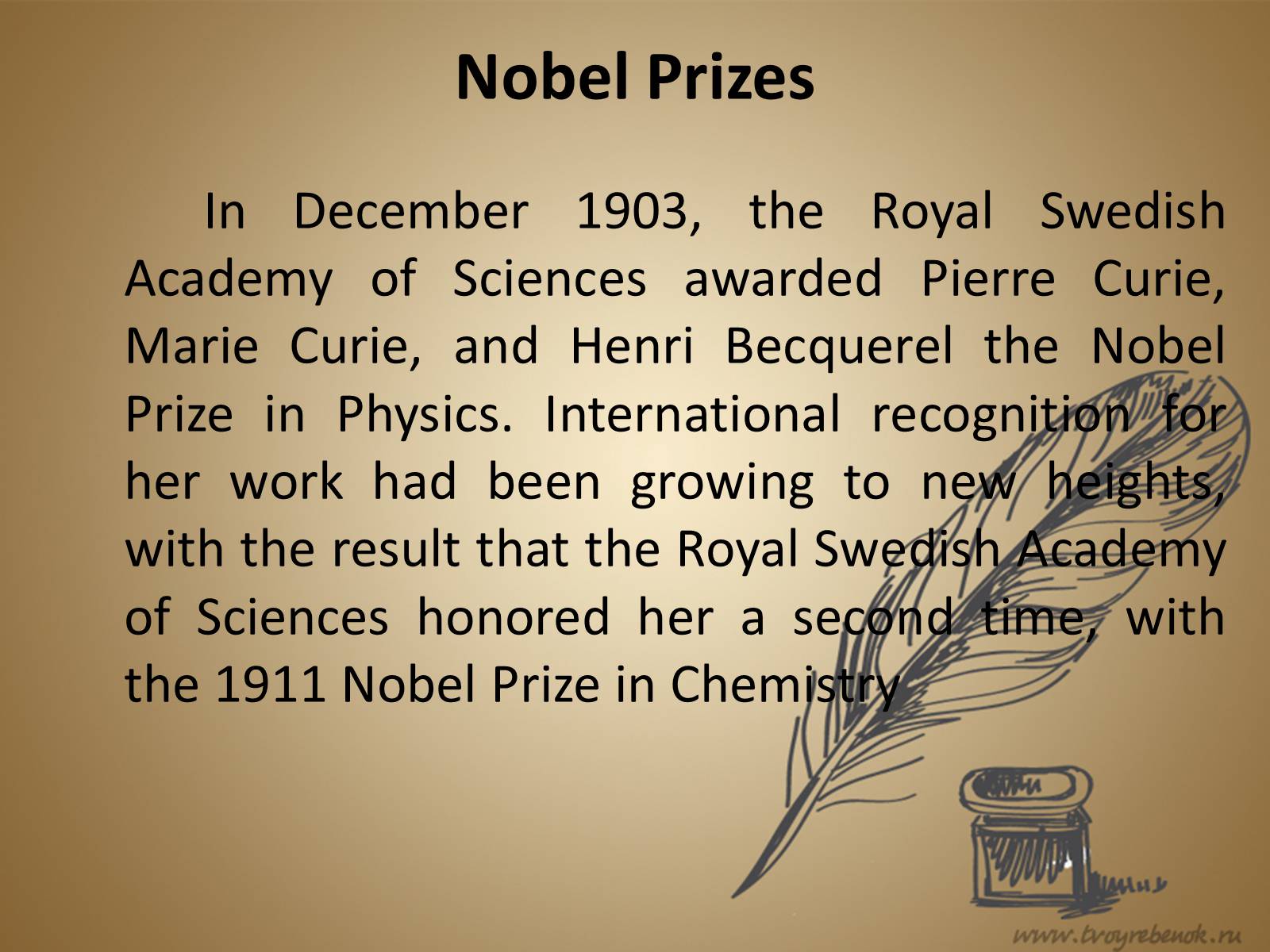Презентація на тему «Marie Sklodowska-Curie» - Слайд #10 Презентація на тему «Marie Sklodowska-Curie» - Слайд #10