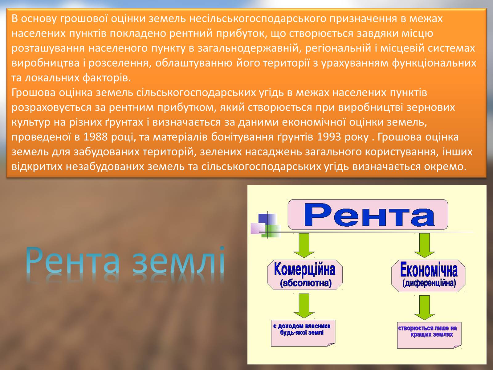 Презентація на тему «Ринок землі» (варіант 3) - Слайд #9 Презентація на тему «Ринок землі» (варіант 3) - Слайд #9