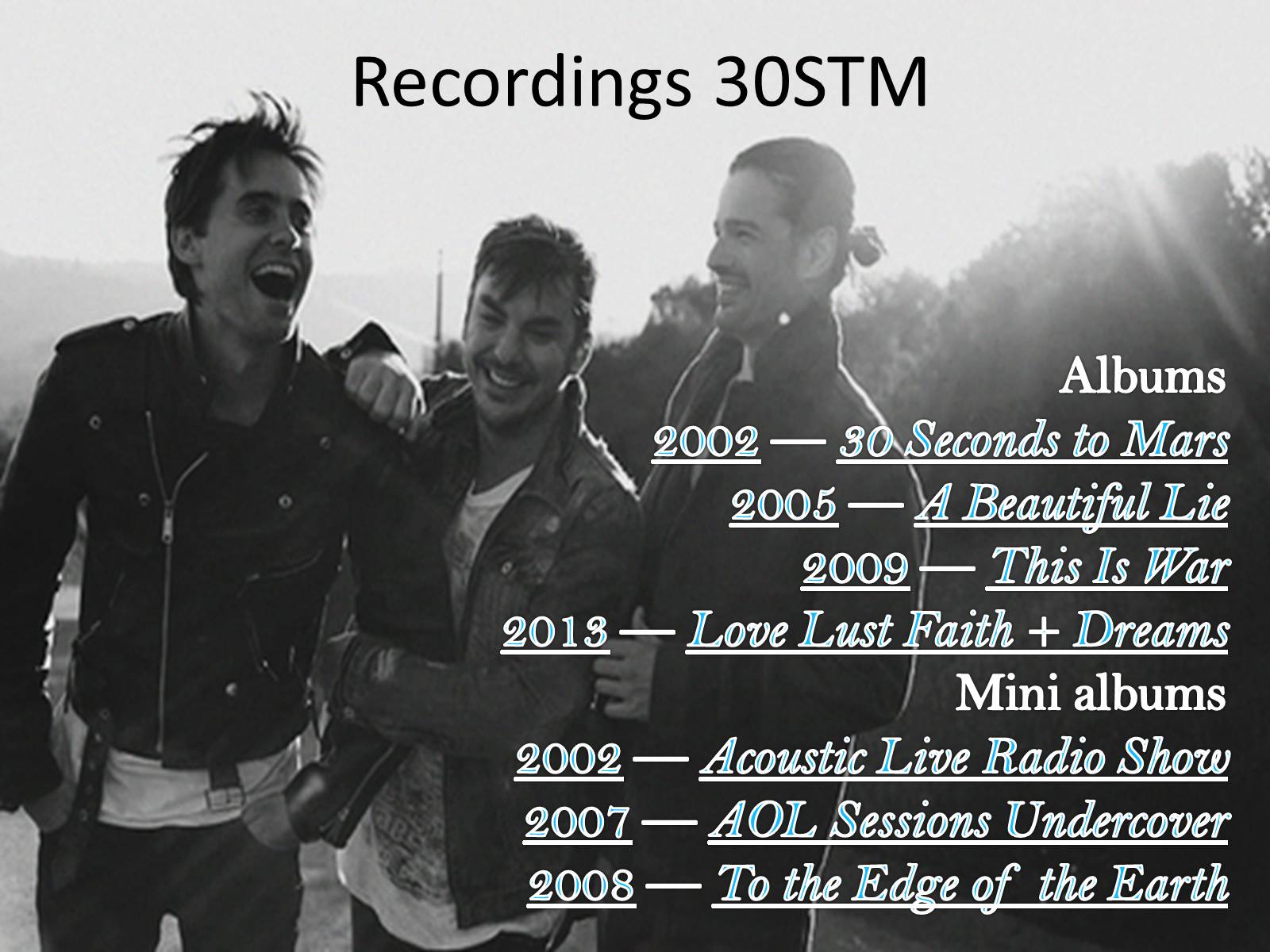 Презентація на тему «30 Seconds to Mars» (варіант 3) - Слайд #11 Презентація на тему «30 Seconds to Mars» (варіант 3) - Слайд #11