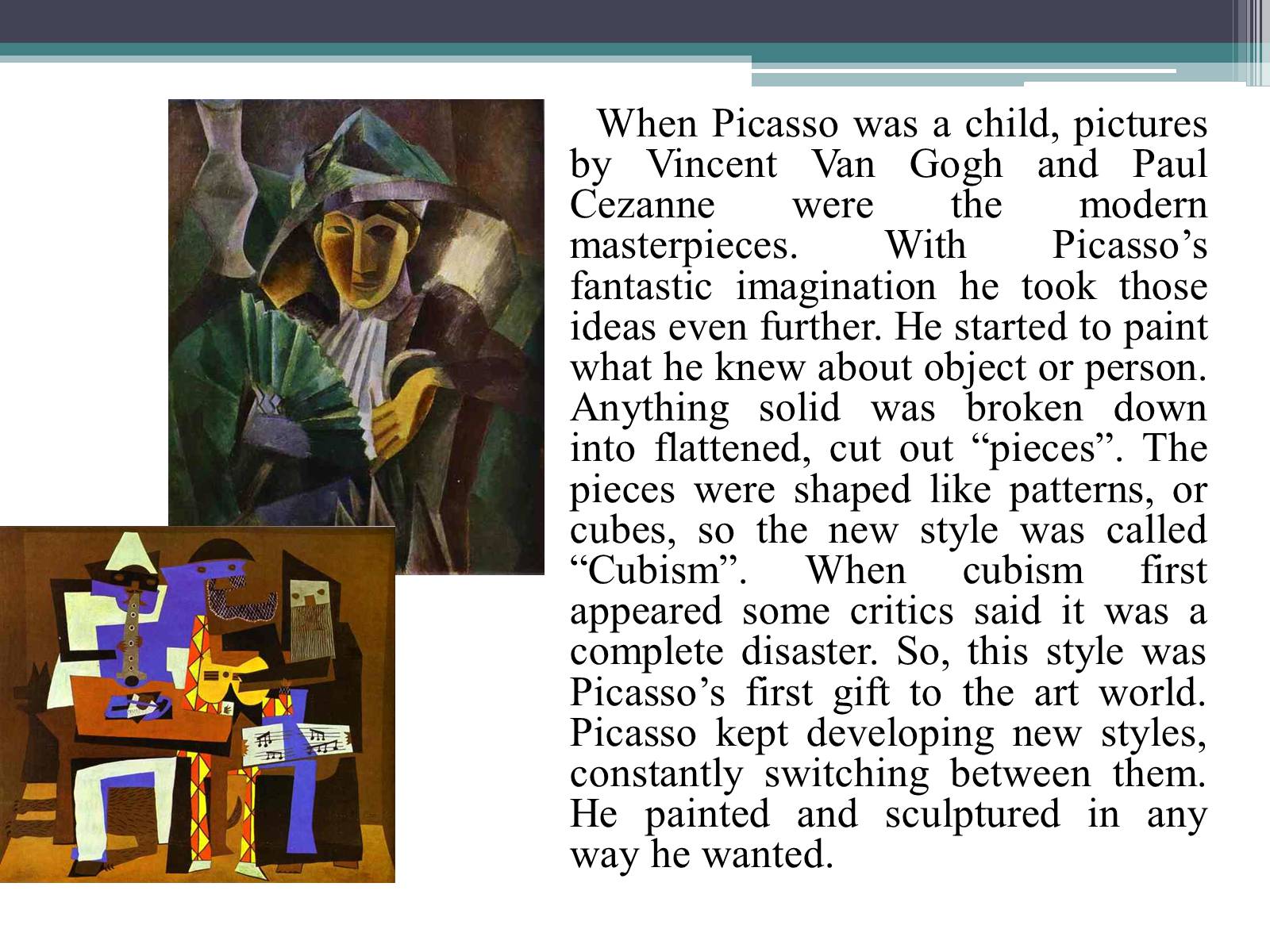 Презентація на тему «Pablo Picasso» (варіант 7) - Слайд #4 Презентація на тему «Pablo Picasso» (варіант 7) - Слайд #4