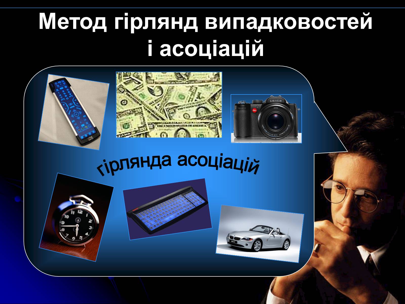 Презентація на тему «Метод гірлянд випадковостей і асоціацій» - Слайд #1 Презентація на тему «Метод гірлянд випадковостей і асоціацій» - Слайд #1