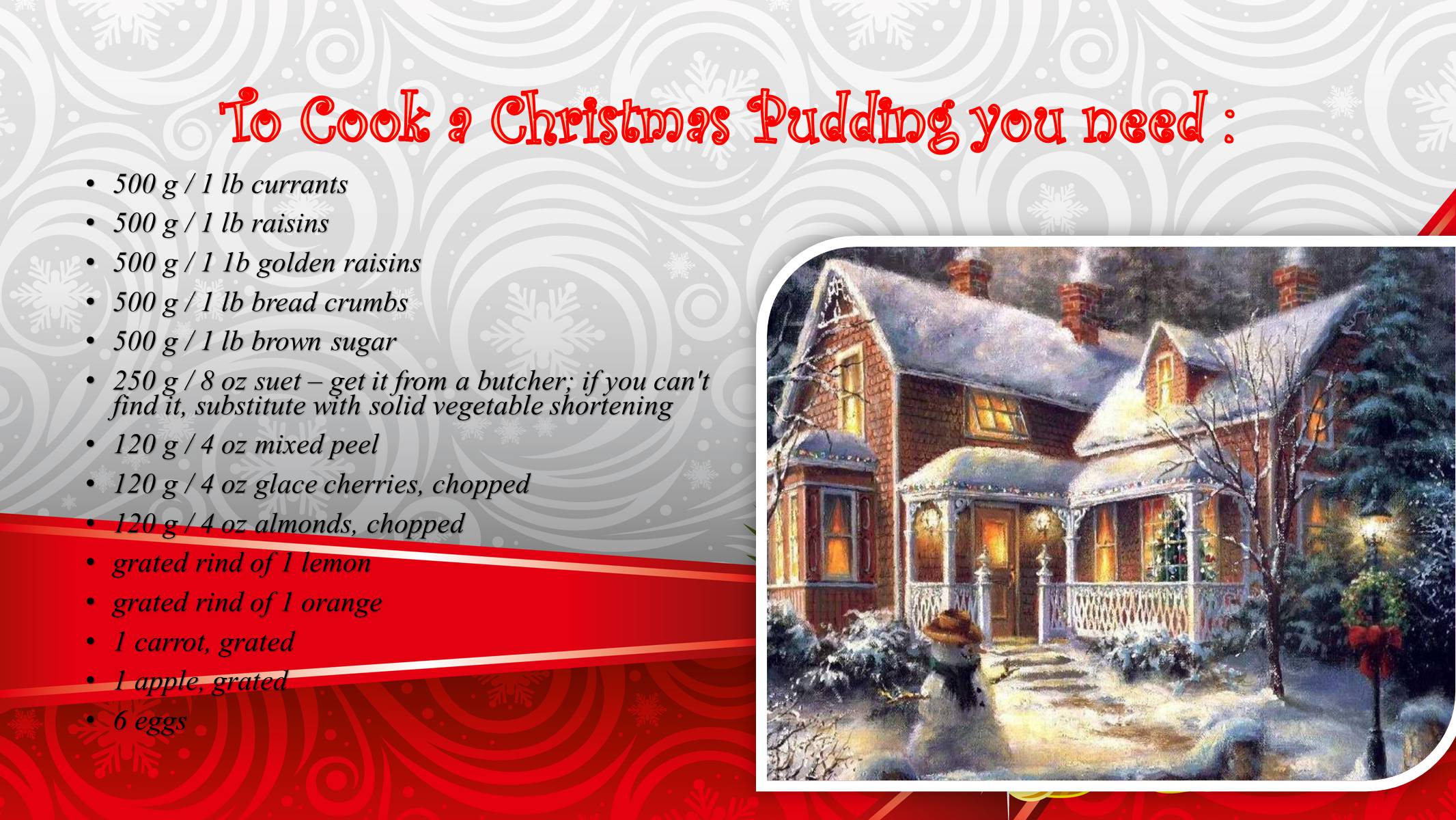 Презентація на тему «How to Cook a Christmas Pudding?» - Слайд #4 Презентація на тему «How to Cook a Christmas Pudding?» - Слайд #4
