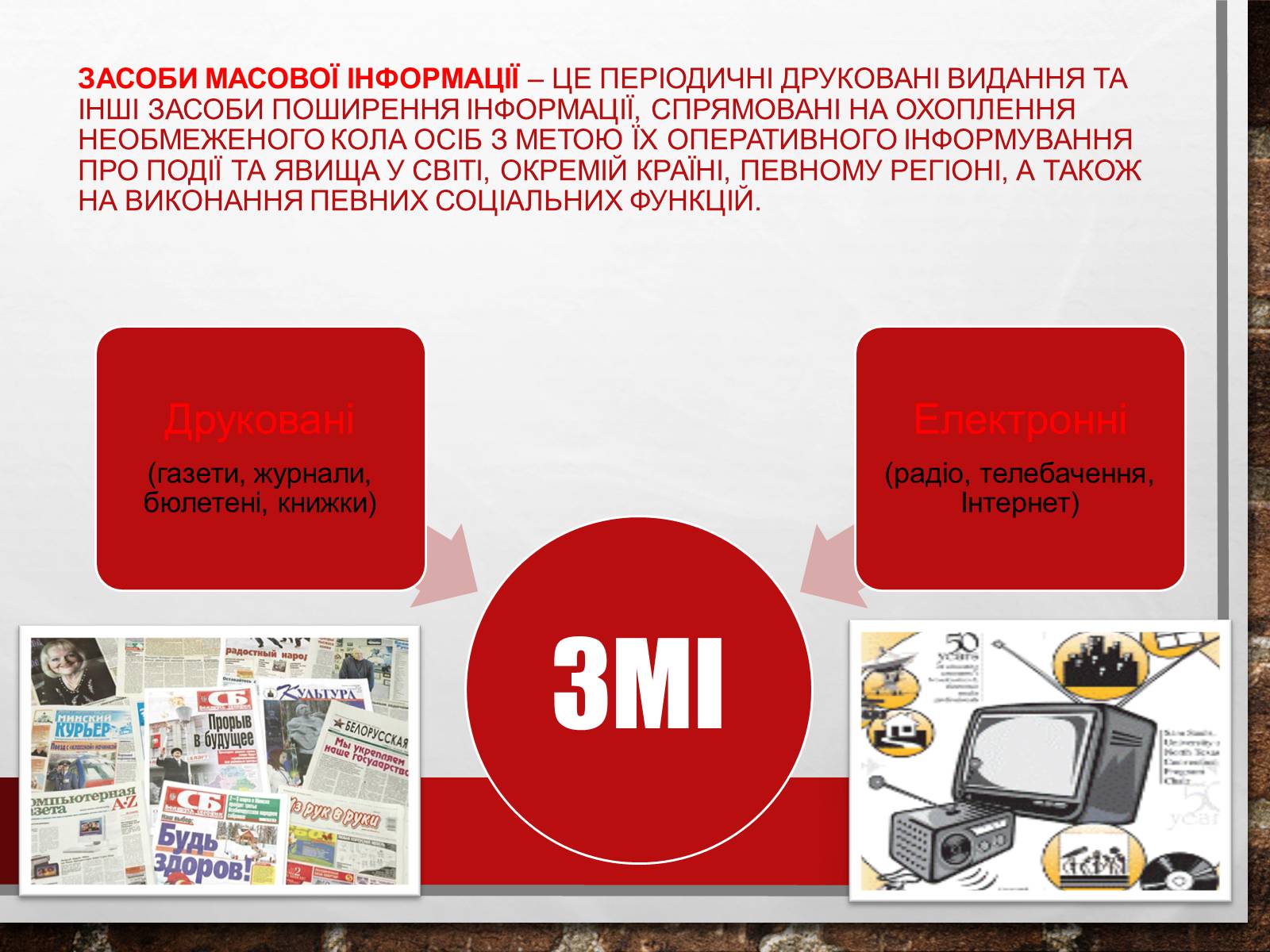 Презентація на тему «Засоби Масової Інформації» (варіант 8) - Слайд #2 Презентація на тему «Засоби Масової Інформації» (варіант 8) - Слайд #2