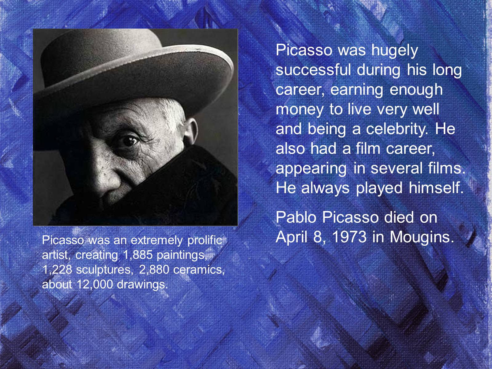 Презентація на тему «Pablo Picasso» (варіант 5) - Слайд #12 Презентація на тему «Pablo Picasso» (варіант 5) - Слайд #12