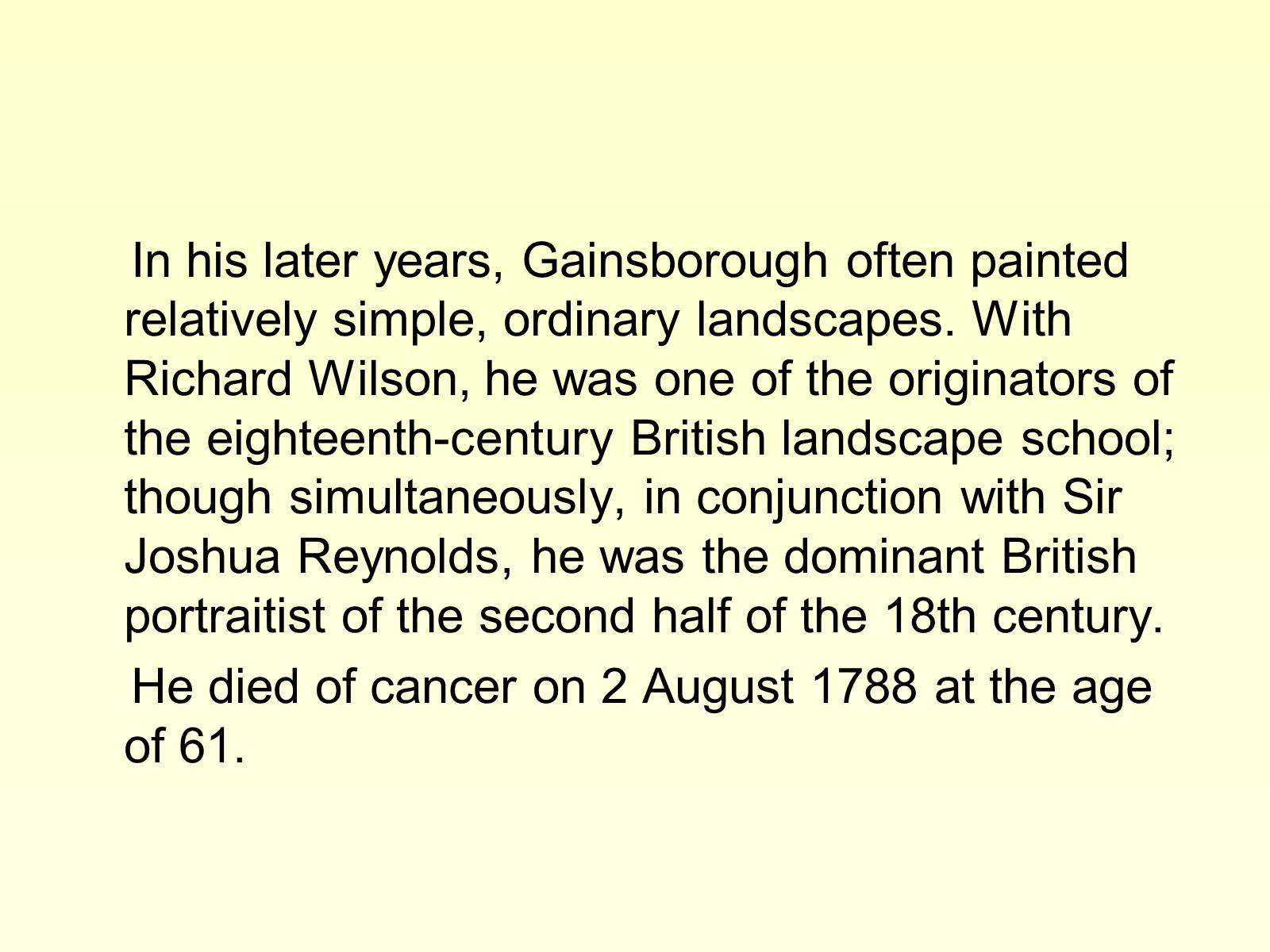 Презентація на тему «Thomas Gainsborough» (варіант 3) - Слайд #10 Презентація на тему «Thomas Gainsborough» (варіант 3) - Слайд #10