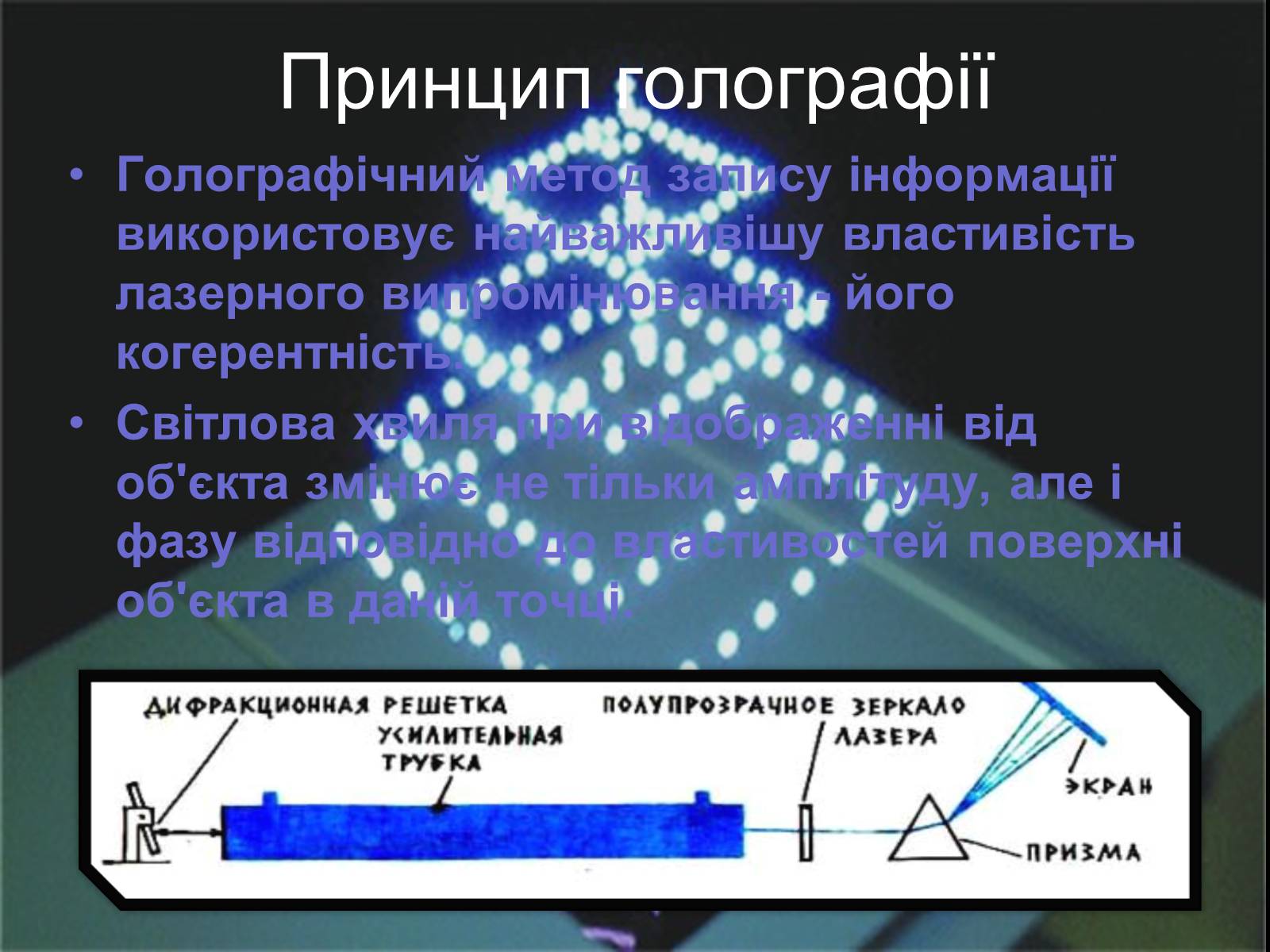Презентація на тему «Голографія» - Слайд #4 Презентація на тему «Голографія» - Слайд #4