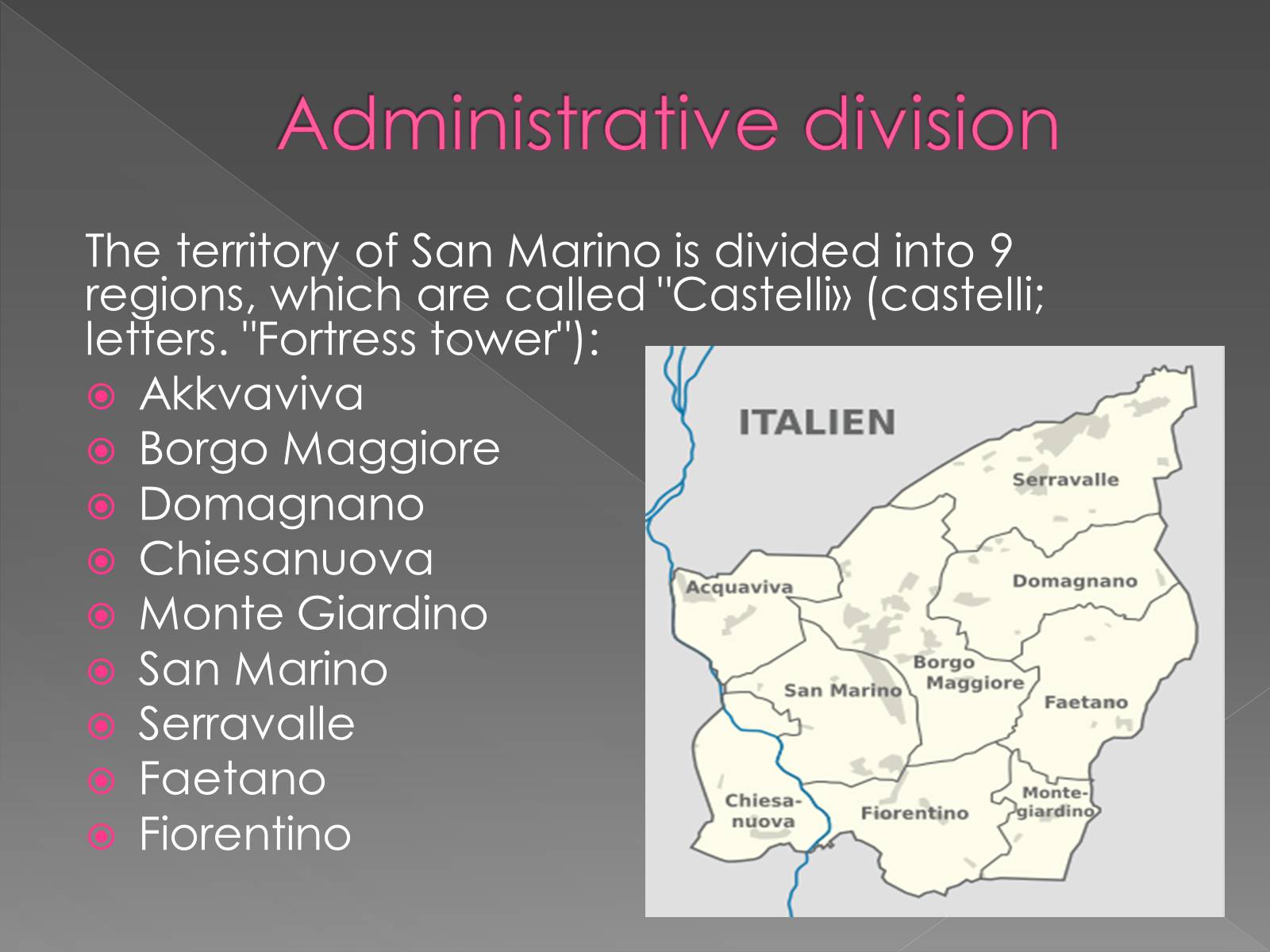 Презентація на тему «San Marino» - Слайд #5 Презентація на тему «San Marino» - Слайд #5