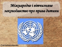 Презентація на тему «Міжнародне і вітчизняне законодавство про права дитини»