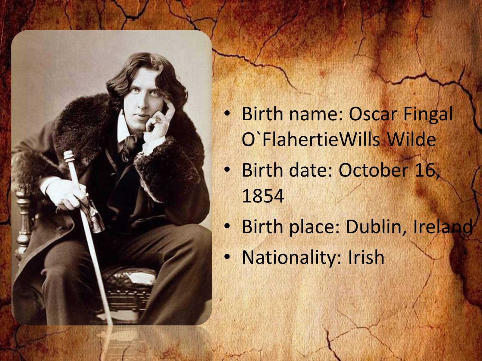 Презентація на тему «Oscar Wilde» (варіант 1) - Слайд #3 Презентація на тему «Oscar Wilde» (варіант 1) - Слайд #3