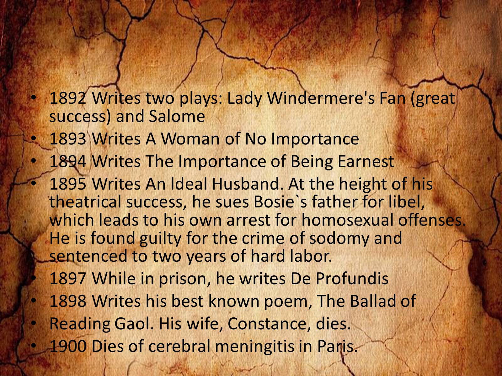 Презентація на тему «Oscar Wilde» (варіант 1) - Слайд #7 Презентація на тему «Oscar Wilde» (варіант 1) - Слайд #7