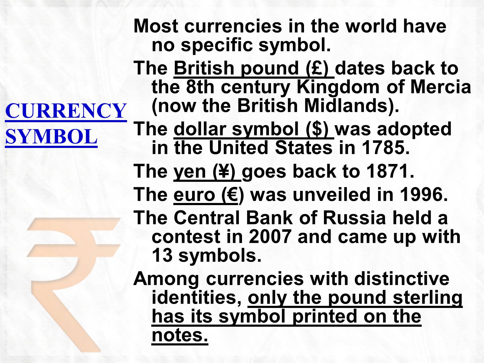 Презентація на тему «Rupee» - Слайд #23 Презентація на тему «Rupee» - Слайд #23
