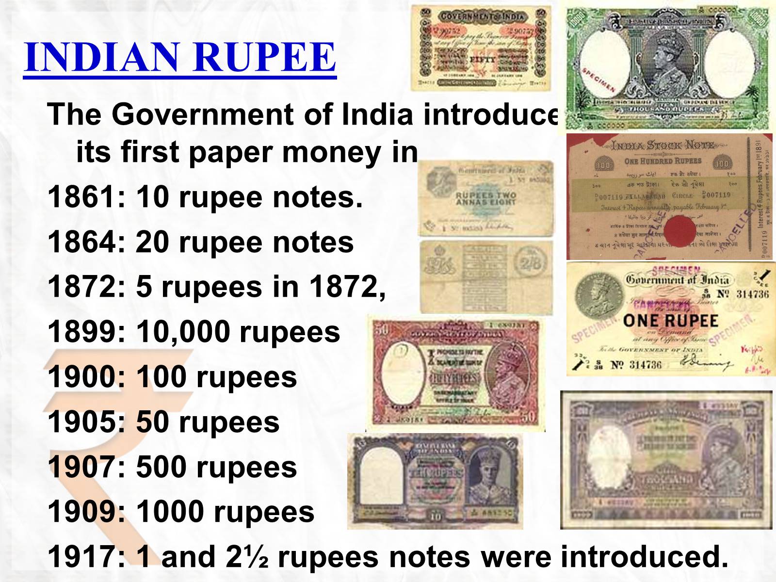 Презентація на тему «Rupee» - Слайд #5 Презентація на тему «Rupee» - Слайд #5
