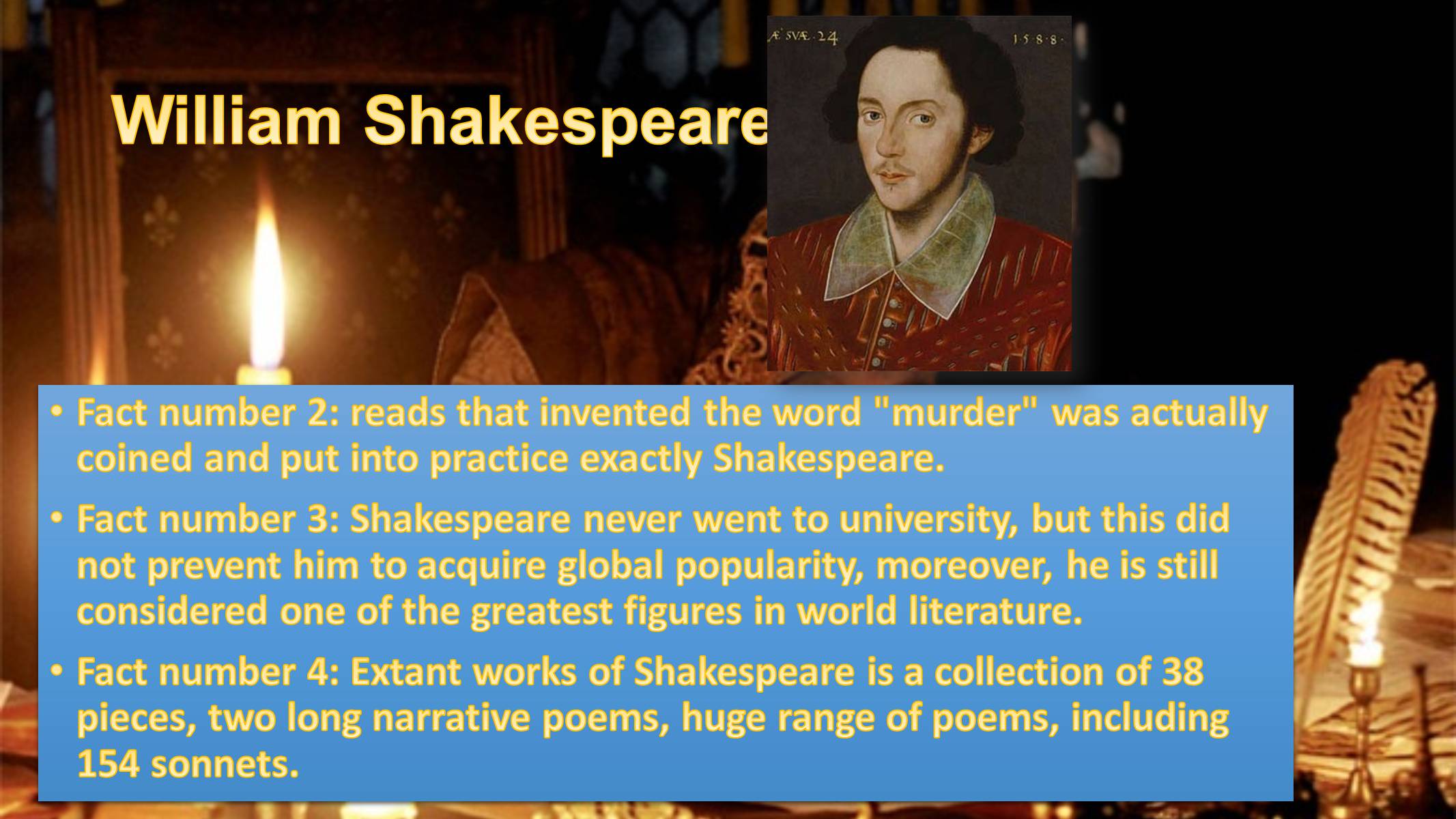 Презентація на тему «William Shakespeare» (варіант 2) - Слайд #4 Презентація на тему «William Shakespeare» (варіант 2) - Слайд #4