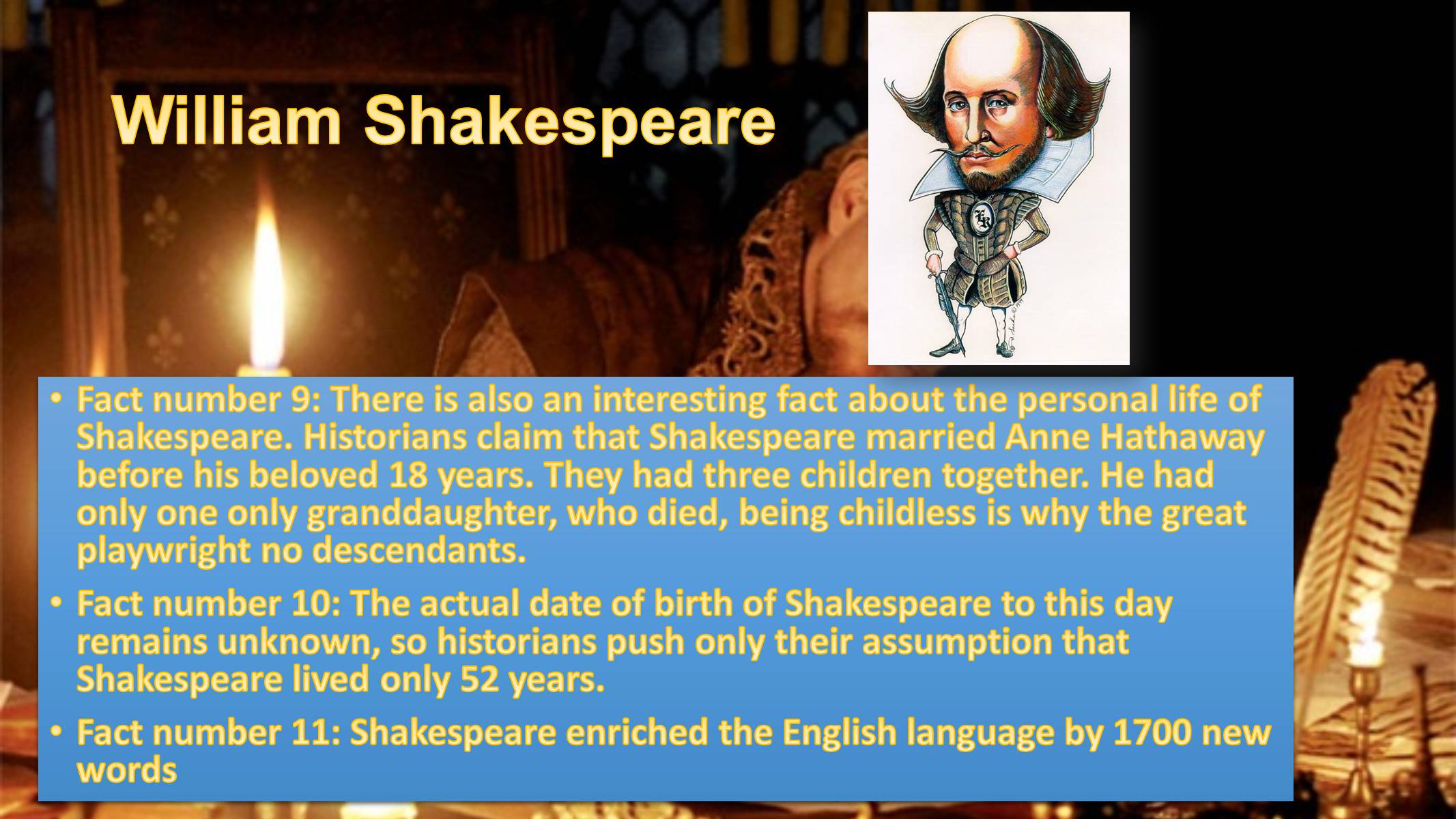 Презентація на тему «William Shakespeare» (варіант 2) - Слайд #7 Презентація на тему «William Shakespeare» (варіант 2) - Слайд #7