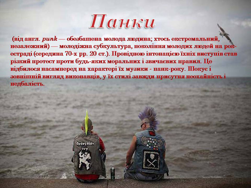 Презентація на тему «Панки» (варіант 6) - Слайд #2 Презентація на тему «Панки» (варіант 6) - Слайд #2