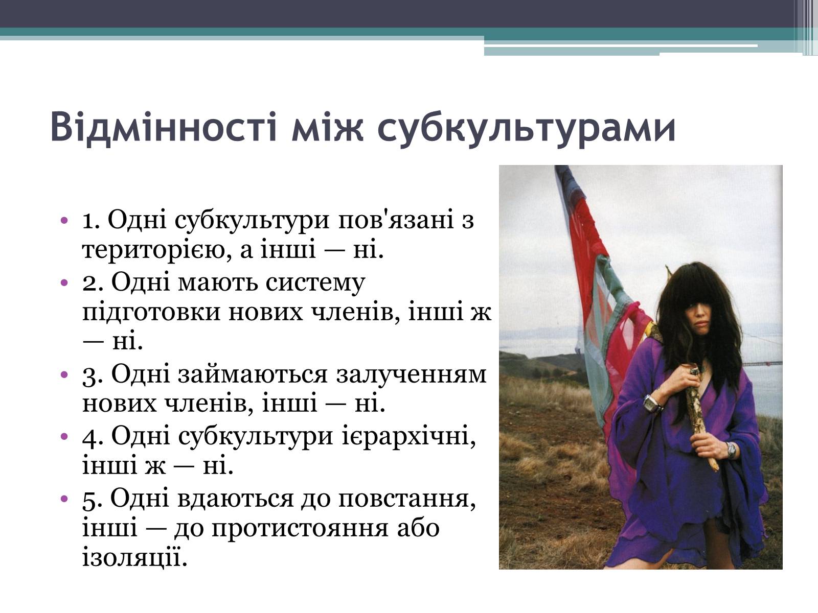 Презентація на тему «Молодіжні субкультури» (варіант 15) - Слайд #5 Презентація на тему «Молодіжні субкультури» (варіант 15) - Слайд #5