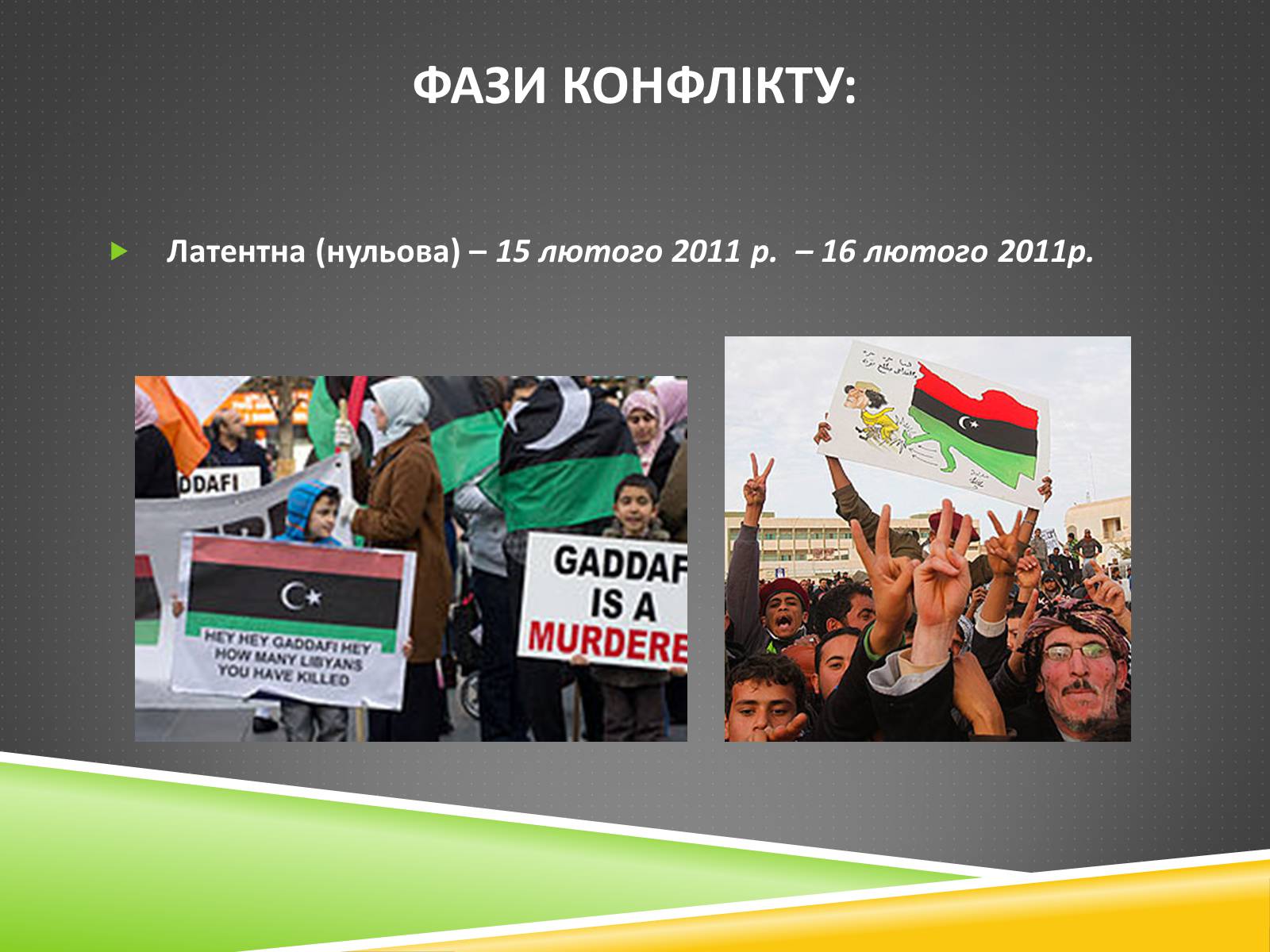 Презентація на тему «Міжнародний військовий конфлікт у Лівії» - Слайд #9 Презентація на тему «Міжнародний військовий конфлікт у Лівії» - Слайд #9