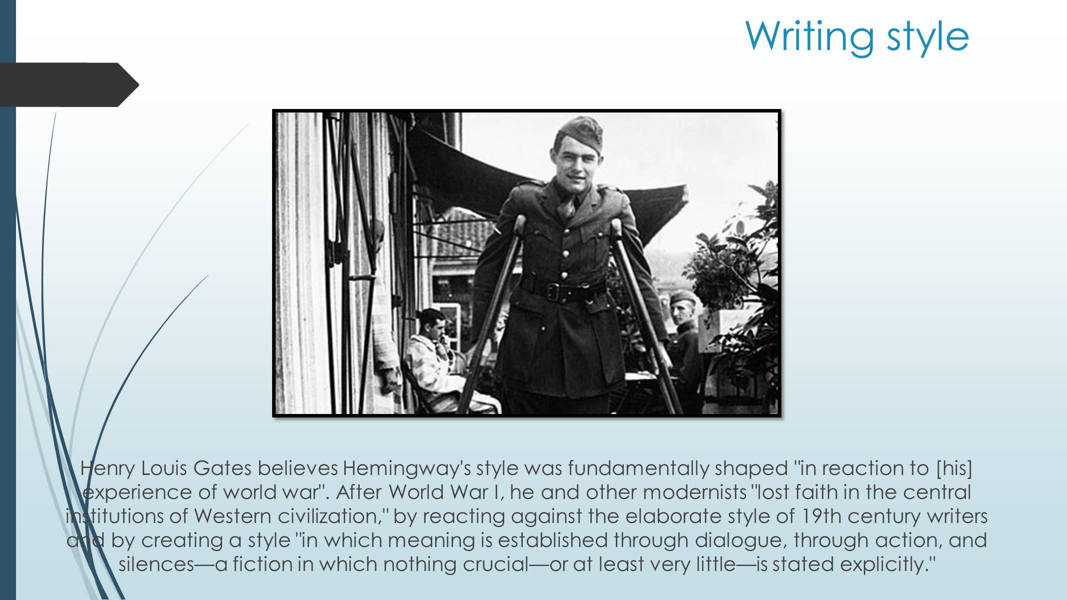 Презентація на тему «Works of Ernest Hemingway» - Слайд #4 Презентація на тему «Works of Ernest Hemingway» - Слайд #4
