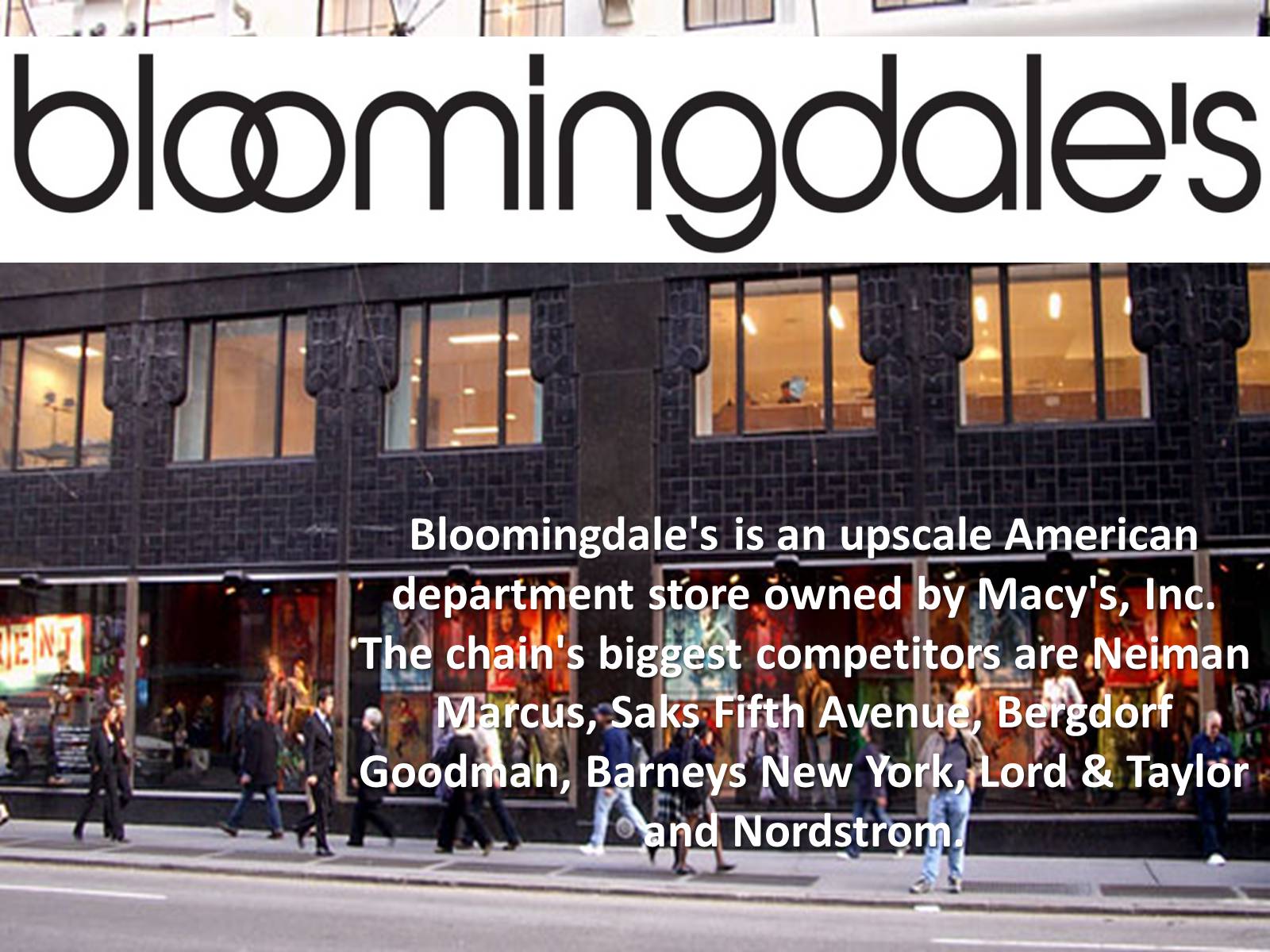 Презентація на тему «Bloomingdale’s» - Слайд #1 Презентація на тему «Bloomingdale’s» - Слайд #1