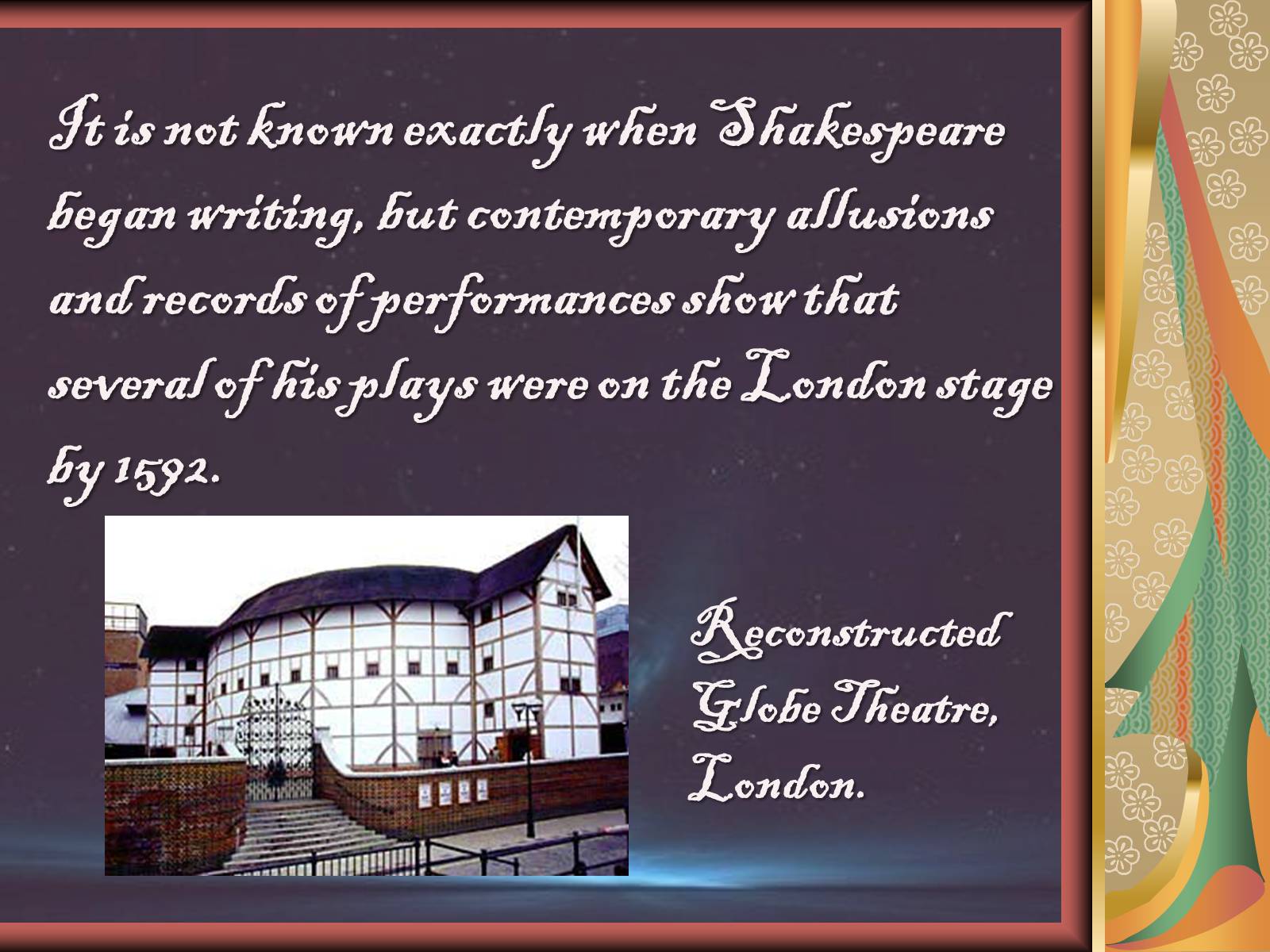 Презентація на тему «William Shakespeare» (варіант 3) - Слайд #10 Презентація на тему «William Shakespeare» (варіант 3) - Слайд #10