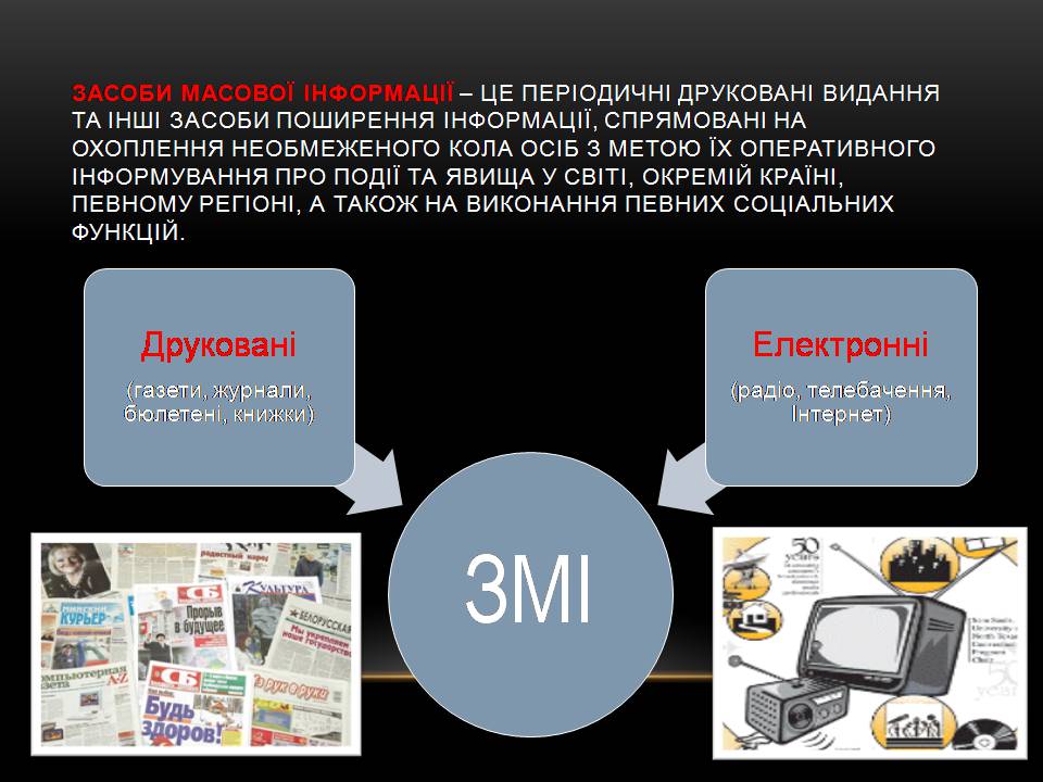 Презентація на тему «Засоби масової інформації» (варіант 15) - Слайд #2 Презентація на тему «Засоби масової інформації» (варіант 15) - Слайд #2