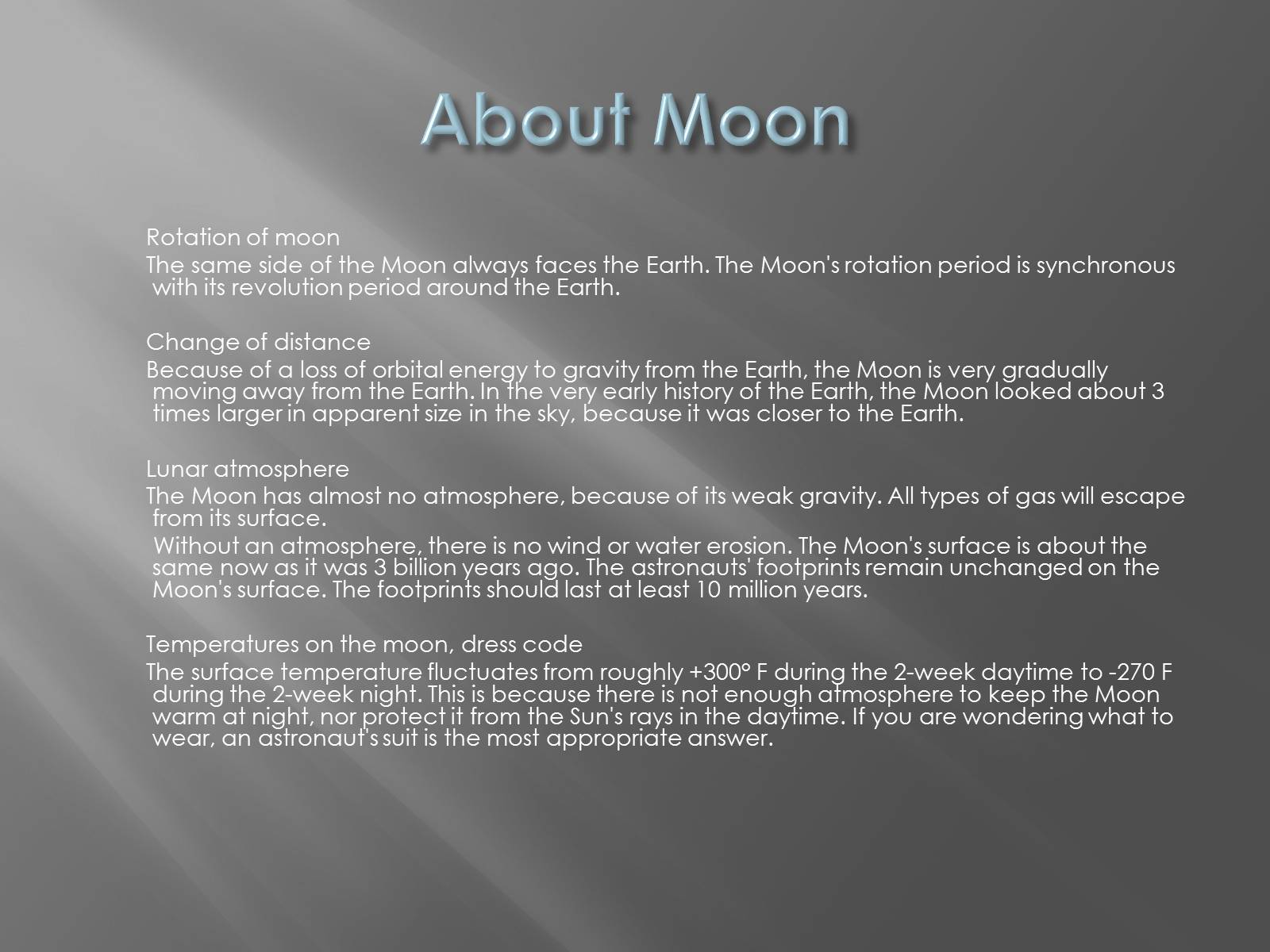 Презентація на тему «Moon» - Слайд #4 Презентація на тему «Moon» - Слайд #4