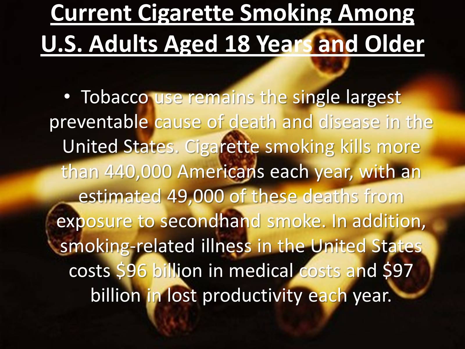 Презентація на тему «Cigarette Smoking in the United States» - Слайд #2 Презентація на тему «Cigarette Smoking in the United States» - Слайд #2