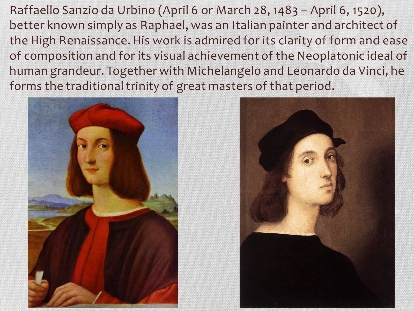 Презентація на тему «Raffaello Sanzio da Urbino» - Слайд #2 Презентація на тему «Raffaello Sanzio da Urbino» - Слайд #2