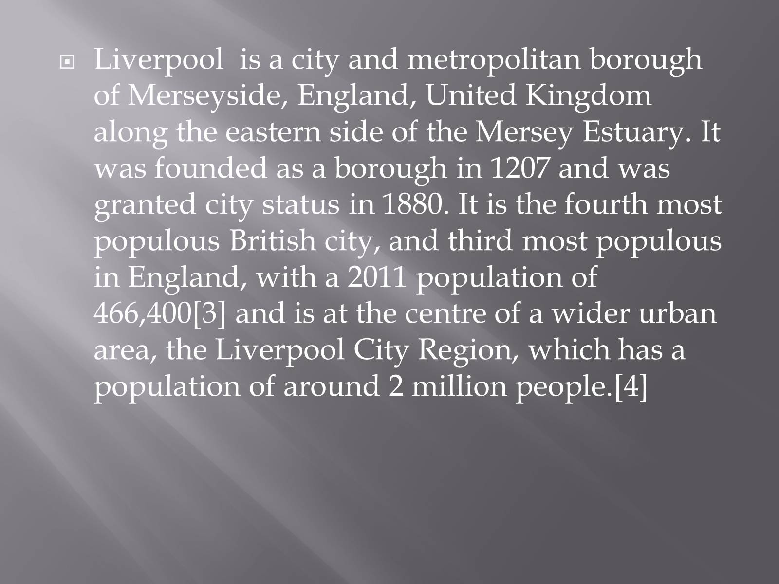 Презентація на тему «Largest cities of the United Kingdom» - Слайд #22 Презентація на тему «Largest cities of the United Kingdom» - Слайд #22