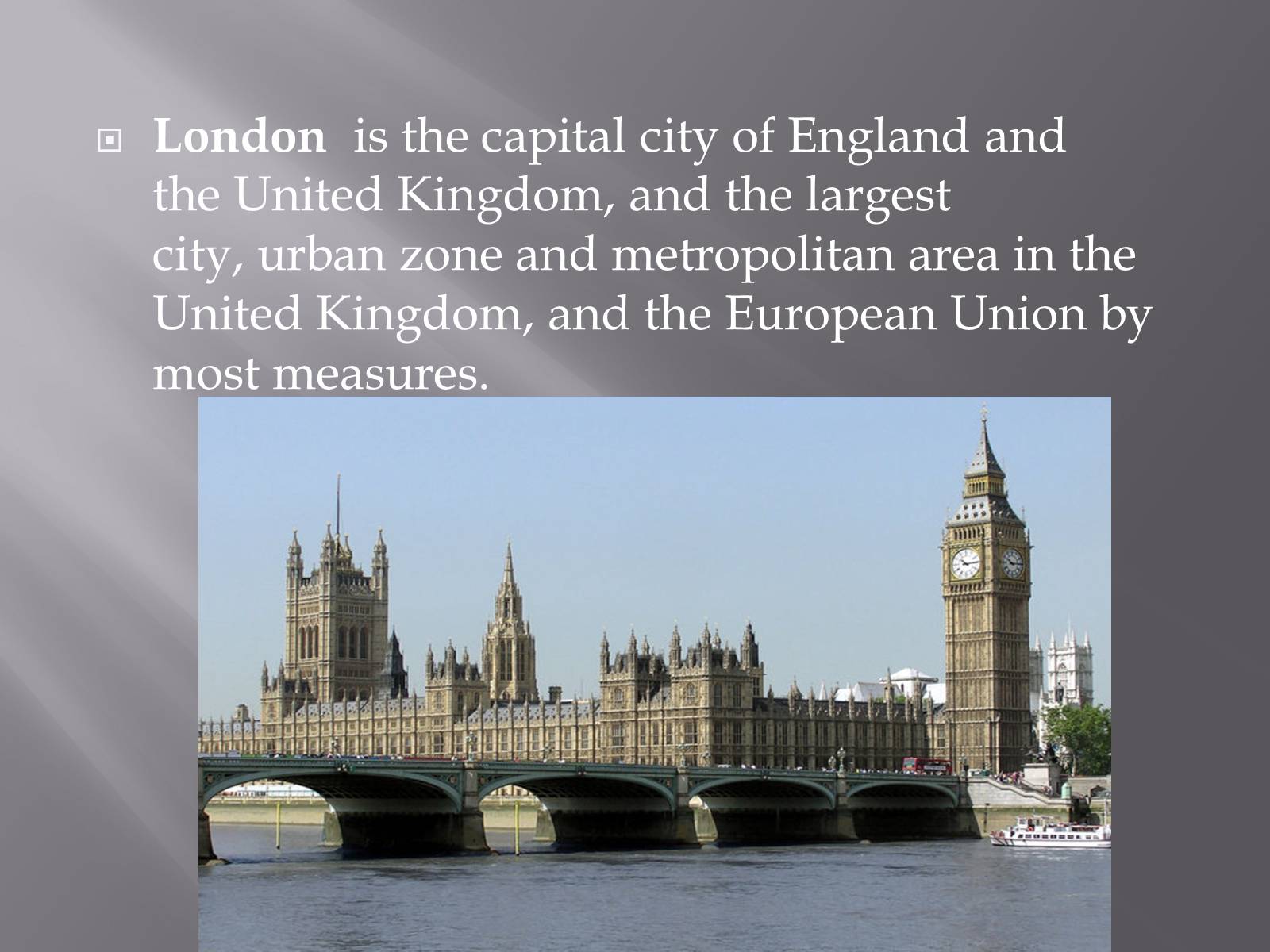 Презентація на тему «Largest cities of the United Kingdom» - Слайд #6 Презентація на тему «Largest cities of the United Kingdom» - Слайд #6
