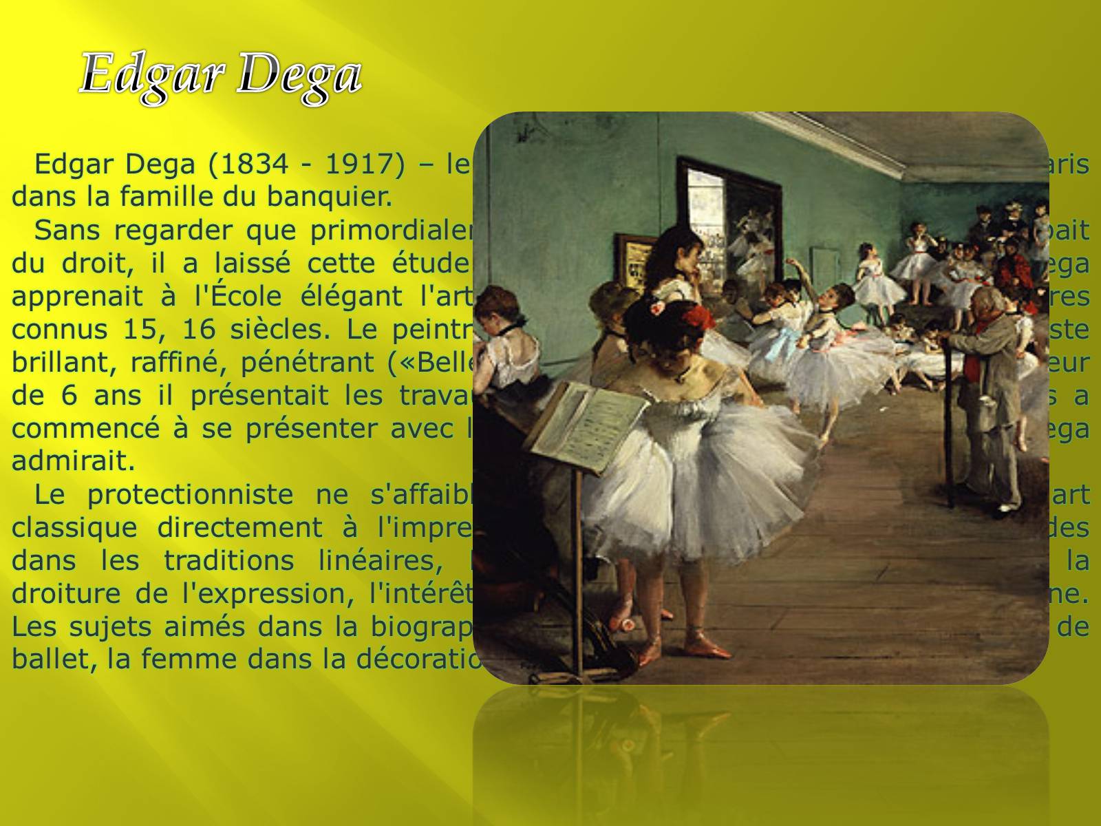 Презентація на тему «Le Francais peintre» - Слайд #9 Презентація на тему «Le Francais peintre» - Слайд #9