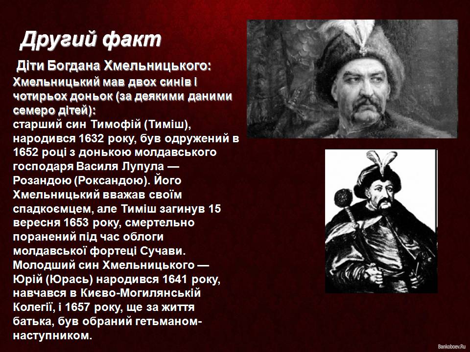 Презентація на тему «Цікаві факти про Богдана Хмельницького» - Слайд #3 Презентація на тему «Цікаві факти про Богдана Хмельницького» - Слайд #3