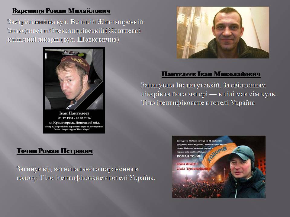 Презентація на тему «Небесна сотня» (варіант 2) - Слайд #17 Презентація на тему «Небесна сотня» (варіант 2) - Слайд #17
