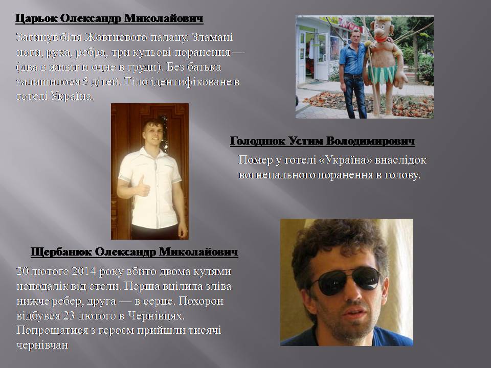 Презентація на тему «Небесна сотня» (варіант 2) - Слайд #19 Презентація на тему «Небесна сотня» (варіант 2) - Слайд #19