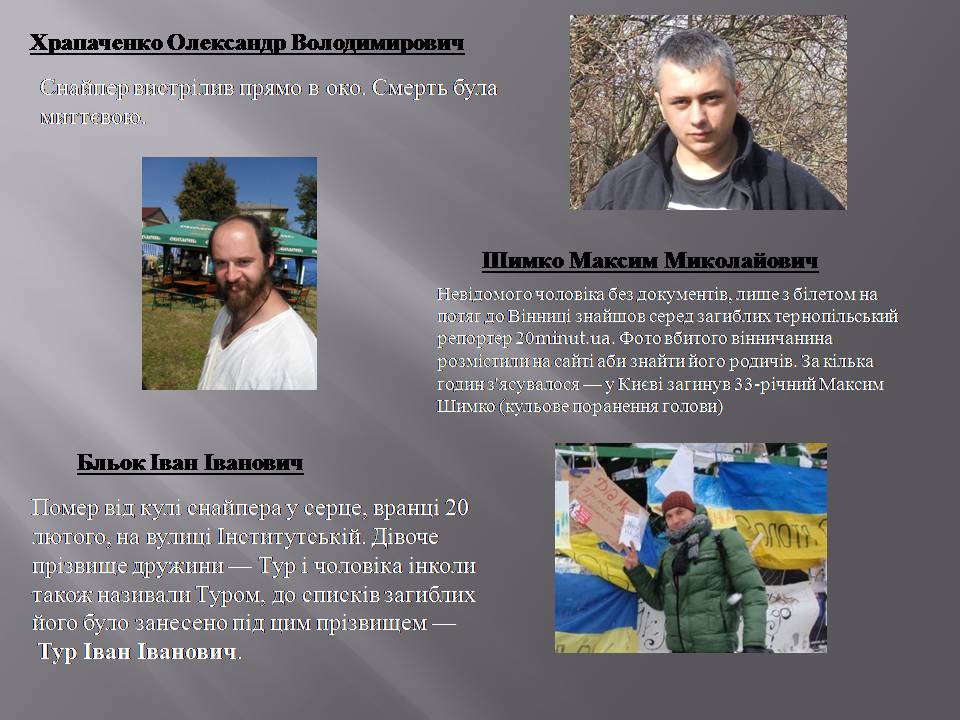 Презентація на тему «Небесна сотня» (варіант 2) - Слайд #30 Презентація на тему «Небесна сотня» (варіант 2) - Слайд #30
