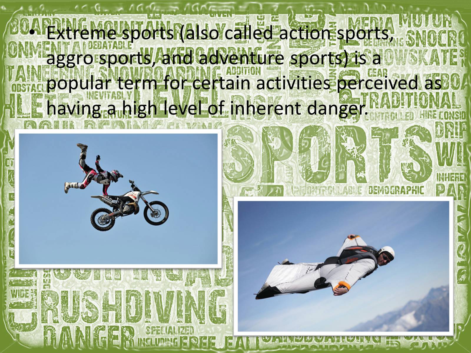 Презентація на тему «Extreme sport» (варіант 2) - Слайд #2 Презентація на тему «Extreme sport» (варіант 2) - Слайд #2