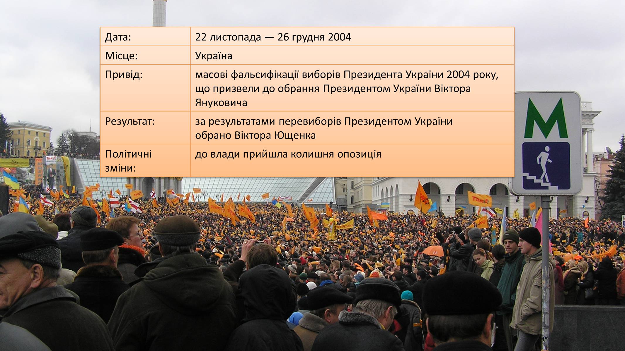 Презентація на тему «Помаранчева революція» (варіант 3) - Слайд #3 Презентація на тему «Помаранчева революція» (варіант 3) - Слайд #3