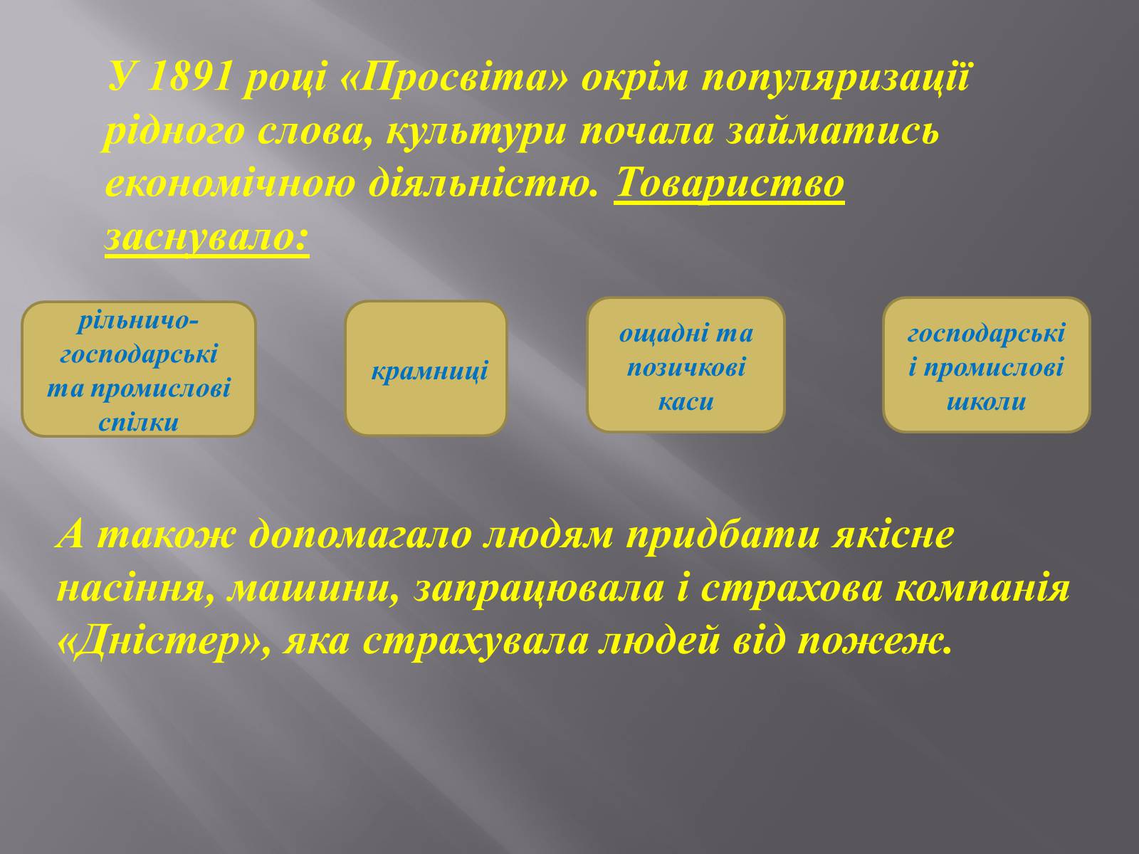 Презентація на тему «Товариство «Просвіта»» - Слайд #8 Презентація на тему «Товариство «Просвіта»» - Слайд #8