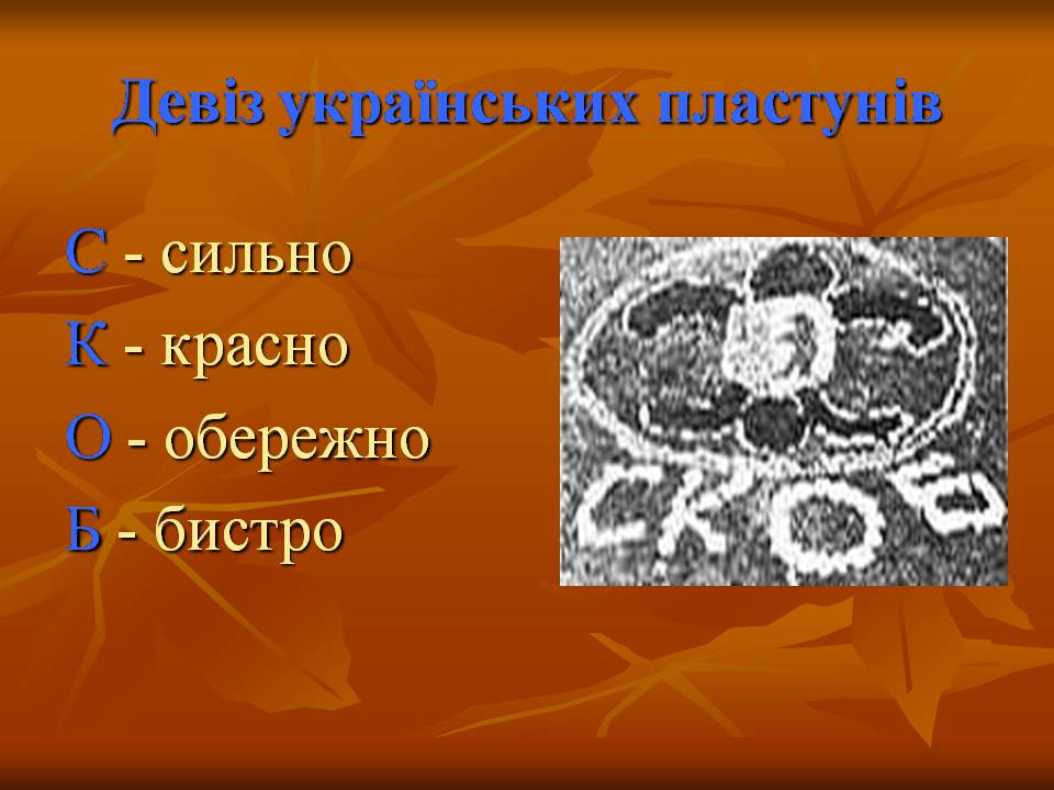 Презентація на тему ««Пласт» – героїчне минуле України чи світле майбутнє» - Слайд #10 Презентація на тему ««Пласт» – героїчне минуле України чи світле майбутнє» - Слайд #10